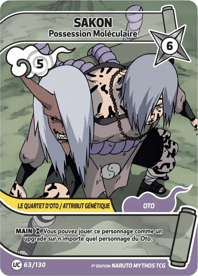 Sakon - Possession Moléculaire — Konoha Shidō (2nd Edition) — Naruto Mythos TCG