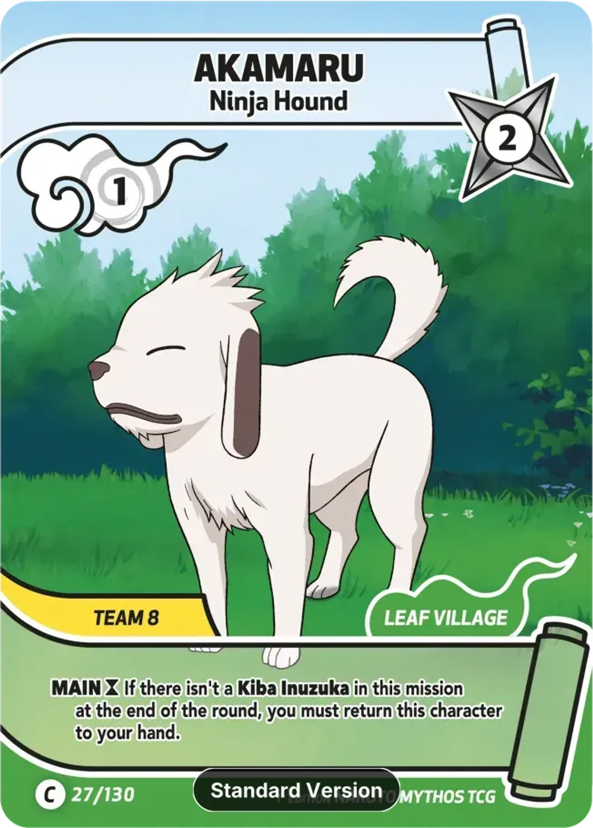 Akamaru - Ninja Hound — Konoha Shidō — Naruto Mythos TCG