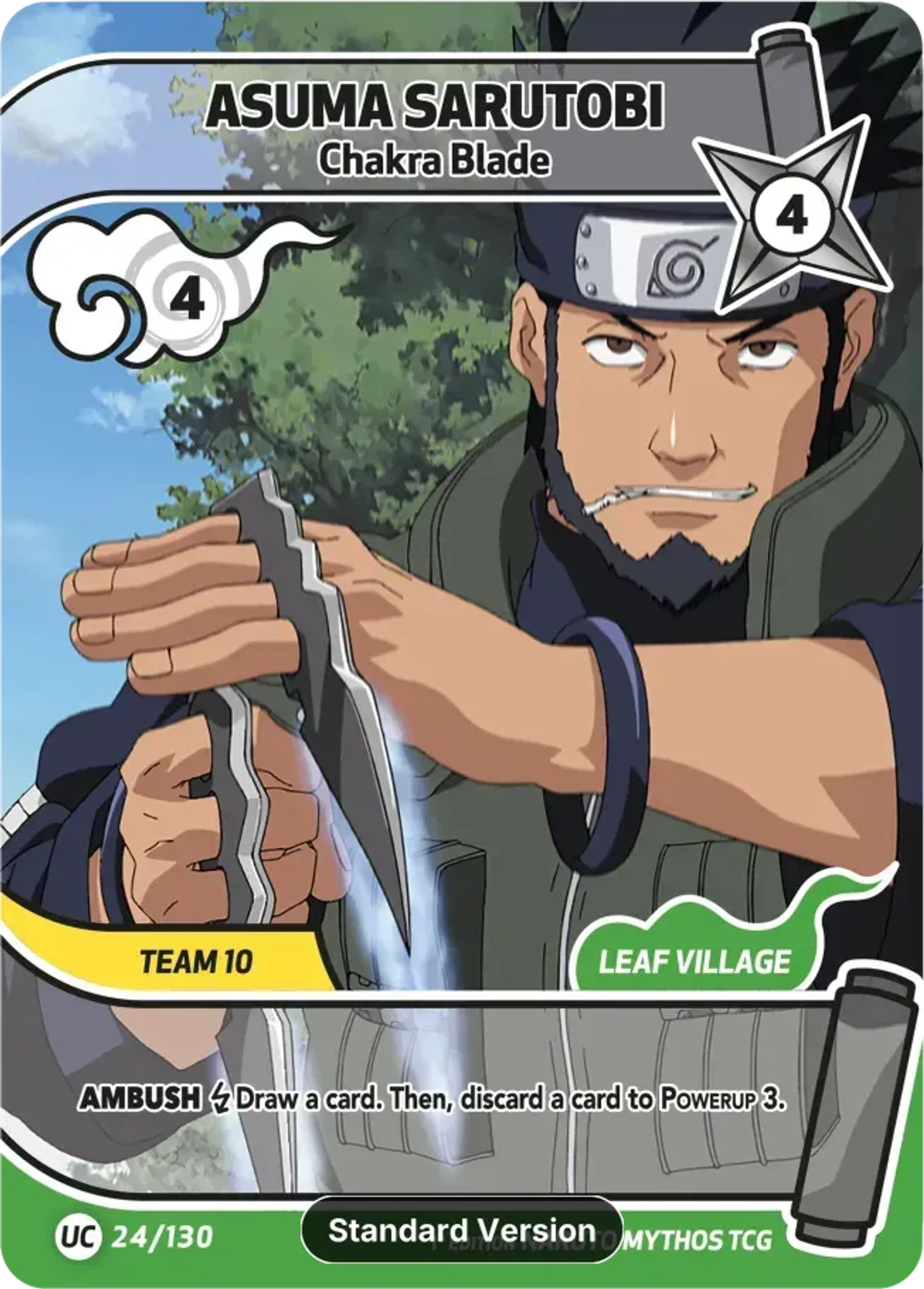Asuma Sarutobi - Chakra Blade — Konoha Shidō — Naruto Mythos TCG