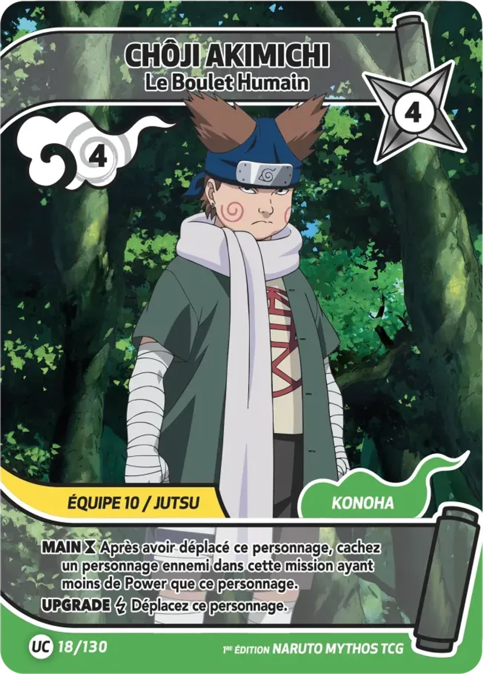 Chôji Akimichi - Le Boulet Humain — Konoha Shidō — Naruto Mythos TCG