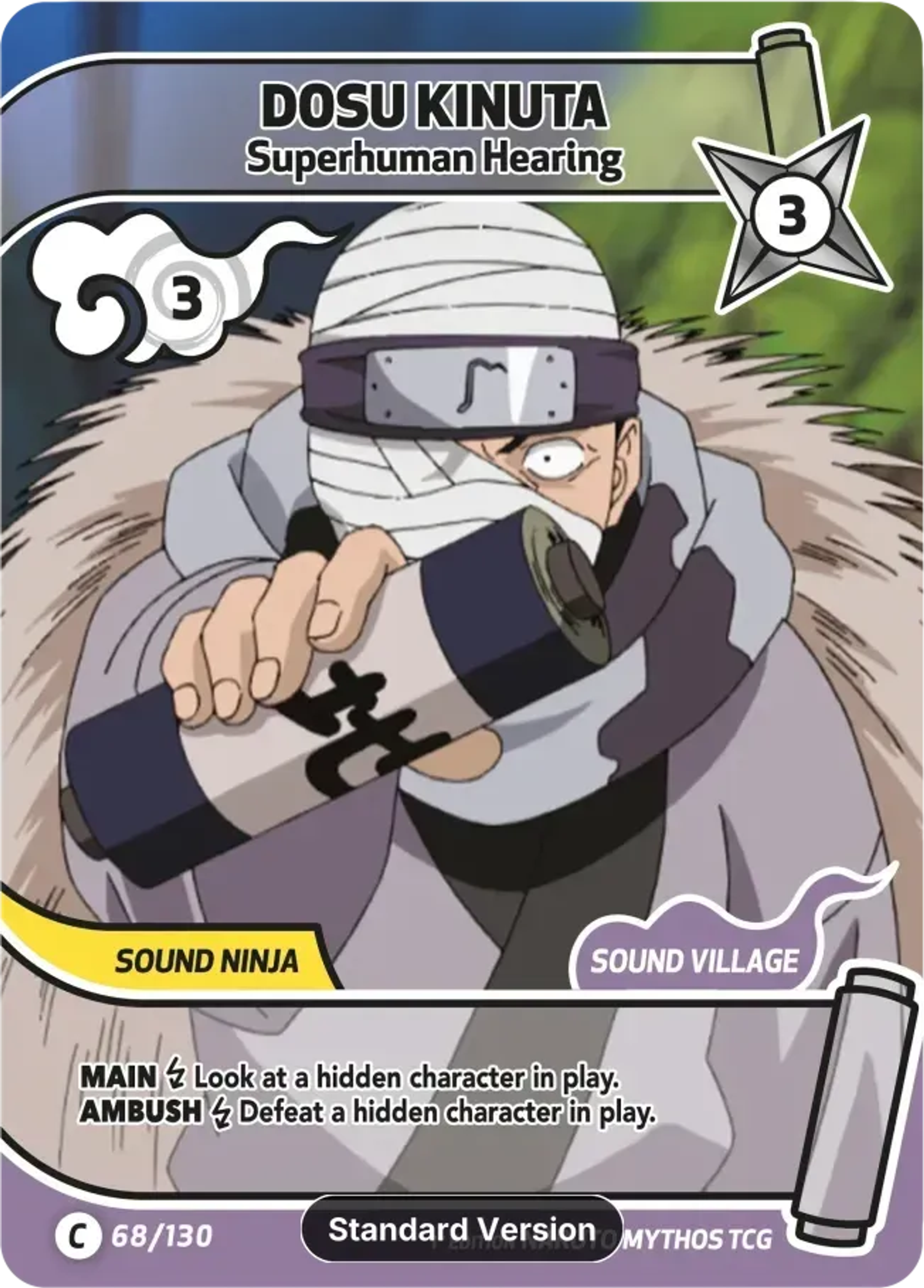 Dosu Kinuta - Superhuman Hearing — Konoha Shidō — Naruto Mythos TCG
