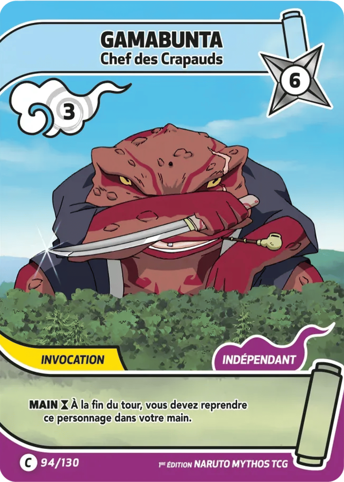 Gama Bunta - Chef des Crapauds from Konoha Shidō - Naruto Mythos TCG