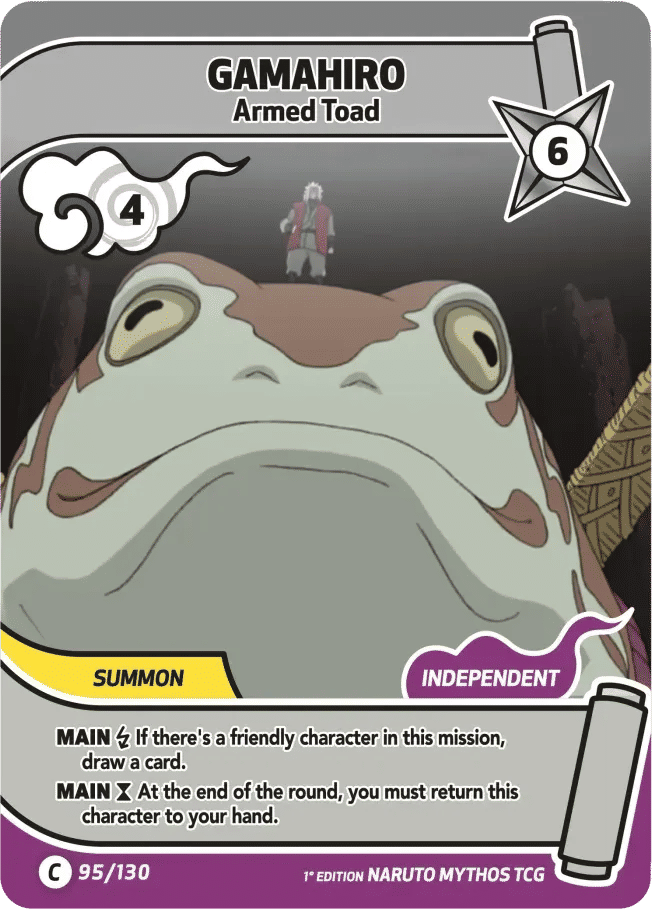 Gamahiro - Armed Toad — Konoha Shidō — Naruto Mythos TCG