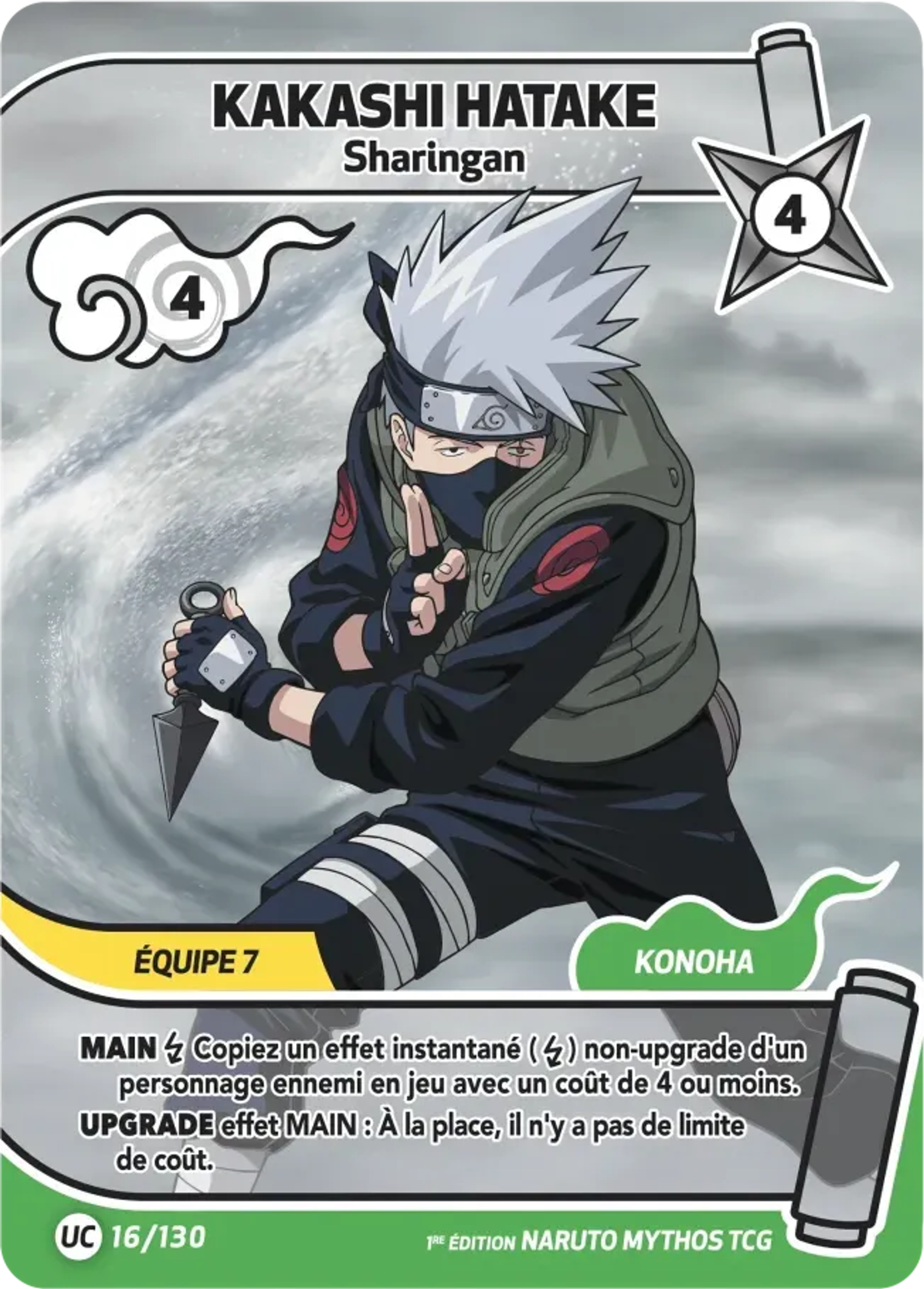 Kakashi Hatake - Sharingan — Konoha Shidō — Naruto Mythos TCG