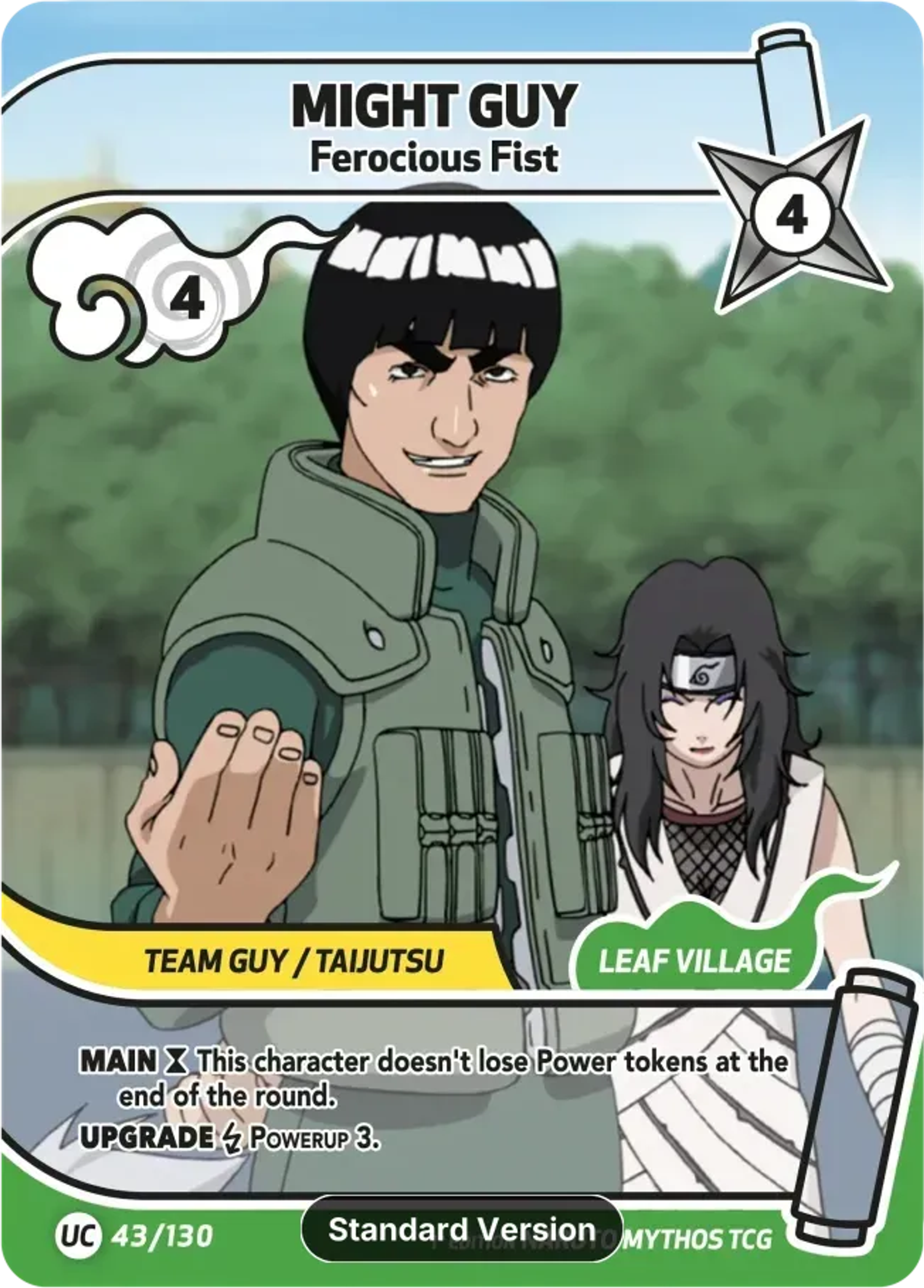 Might Guy - Ferocious Fist — Konoha Shidō — Naruto Mythos TCG