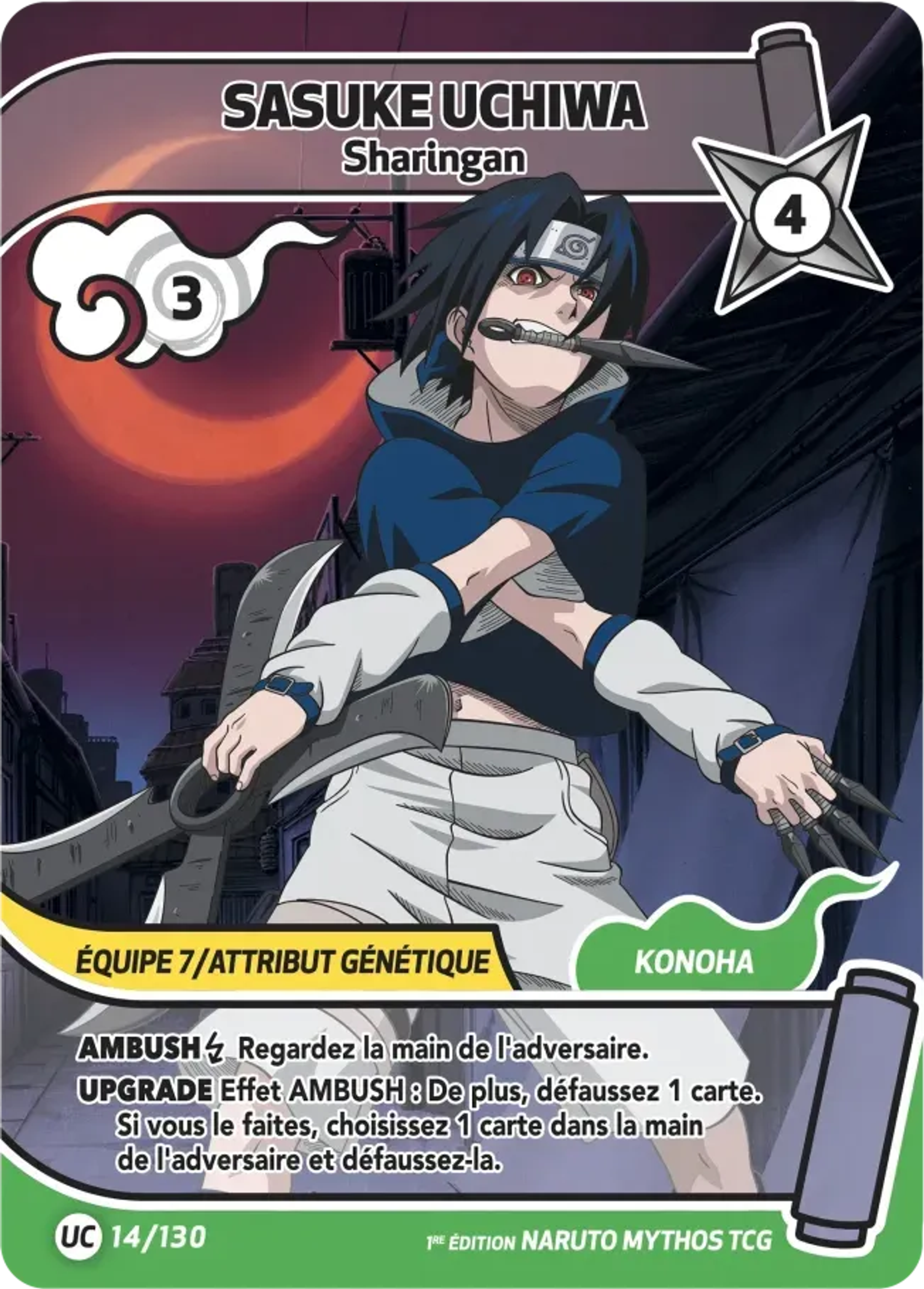 Sasuke Uchiwa - Sharingan — Konoha Shidō — Naruto Mythos TCG
