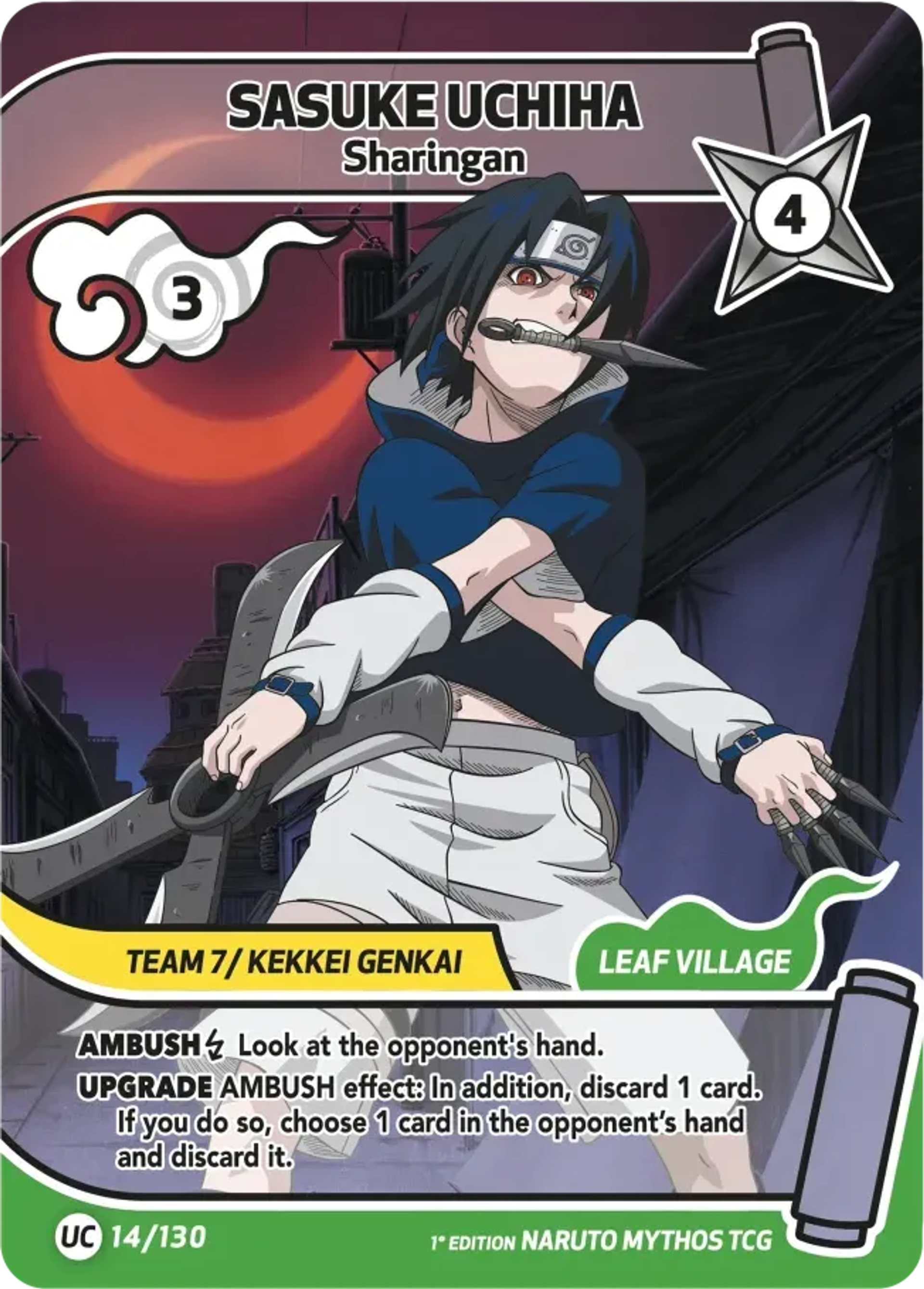 Sasuke Uchiwa - Sharingan — Konoha Shidō — Naruto Mythos TCG