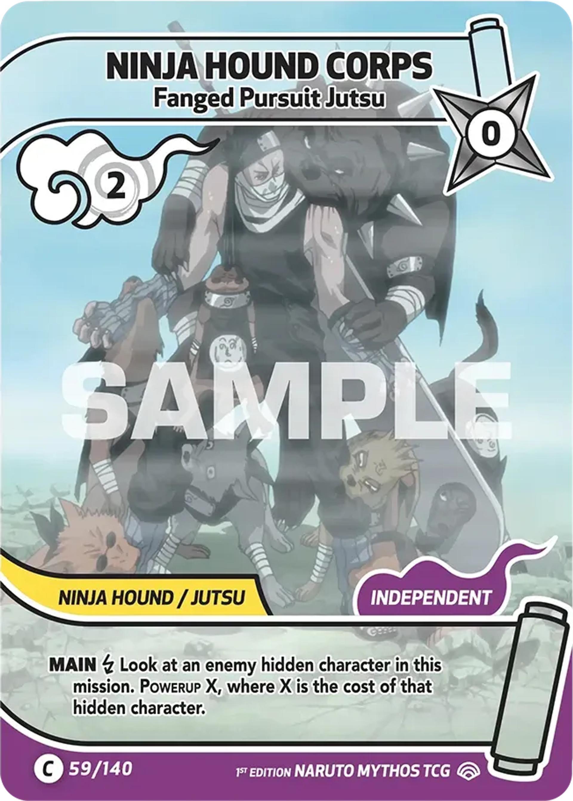 Ninja Hound Corps - Fanged Pursuit Jutsu — Shinobi Shiren — Naruto Mythos TCG
