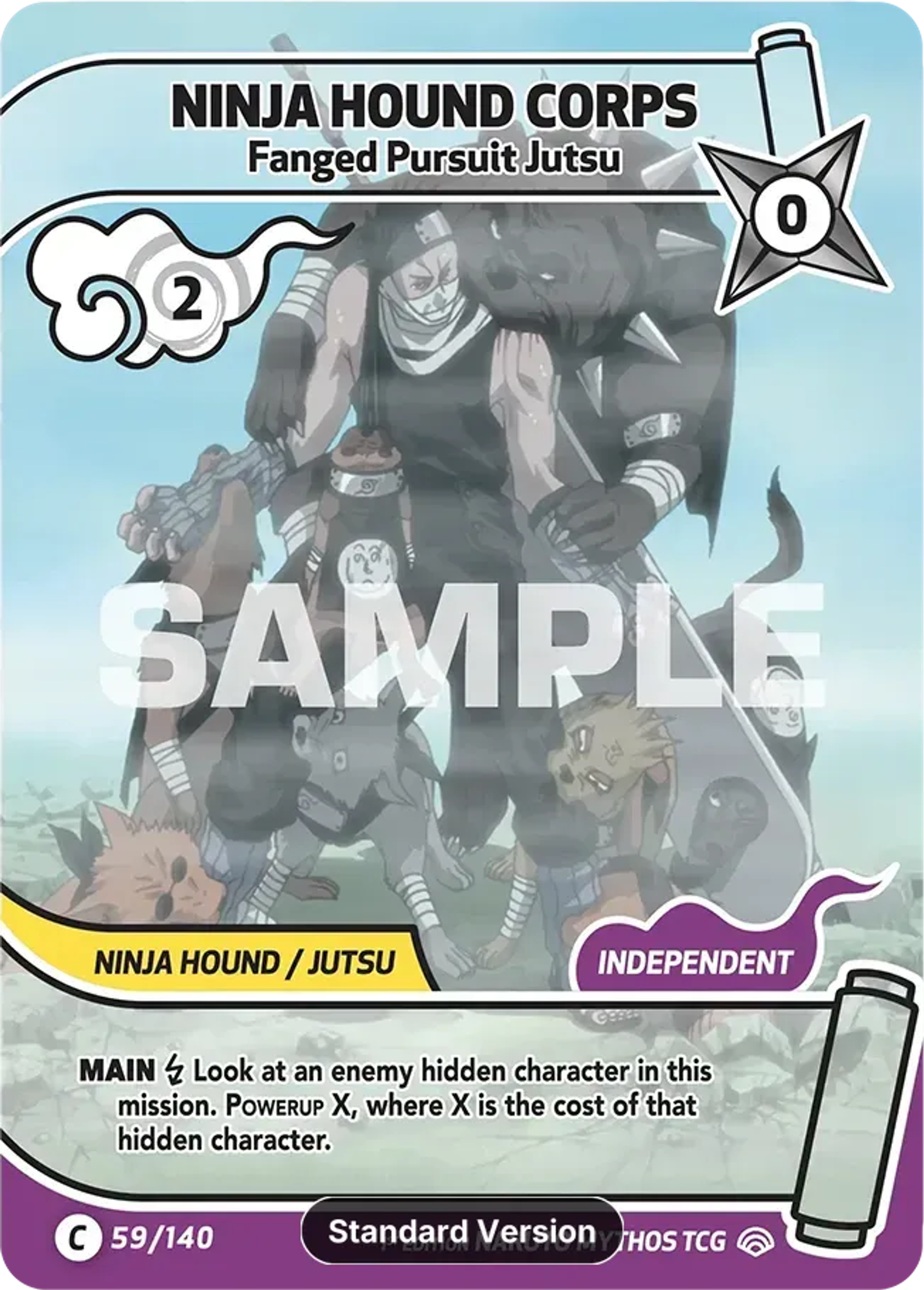 Ninja Hound Corps - Fanged Pursuit Jutsu — Shinobi Shiren — Naruto Mythos TCG
