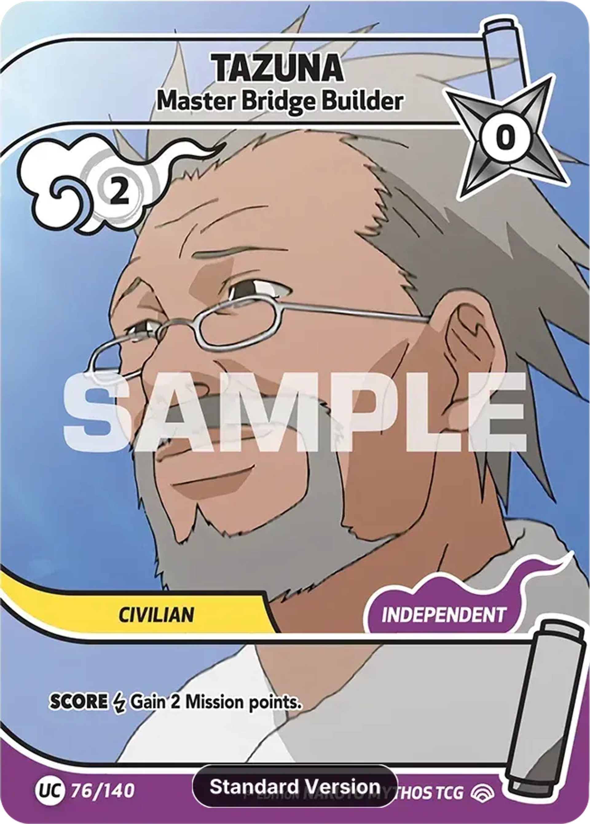 Tazuna - Master Bridge Builder — Shinobi Shiren — Naruto Mythos TCG