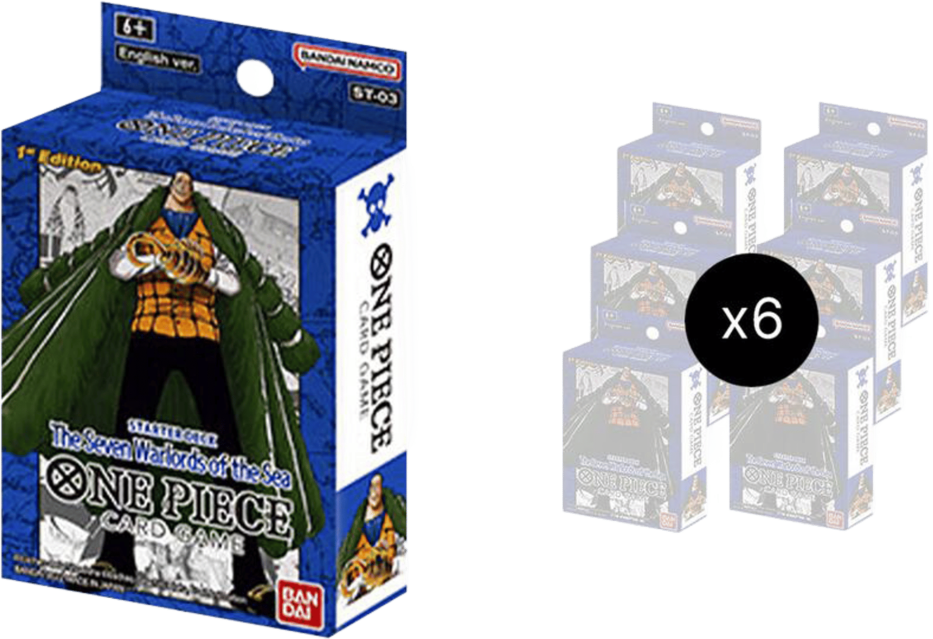 Super Pre-Release Starter Deck 3: The Seven Warlords of The Sea Display from Starter Deck 3: The Seven Warlords of The Sea - One Piece Card Game
