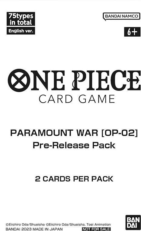 Paramount War - Pre-Release Pack — Paramount War — One Piece Card Game