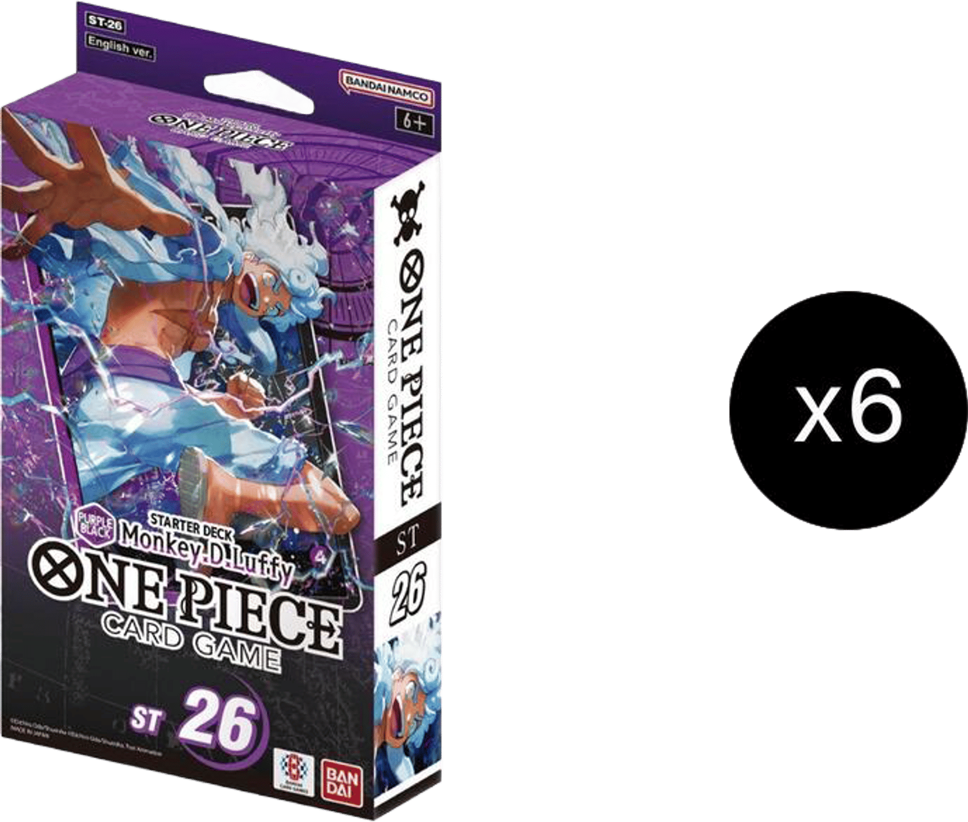 Starter Deck 26: PURPLE/BLACK Monkey.D.Luffy Display from Starter Deck 18: PURPLE Monkey.D.Luffy - One Piece Card Game