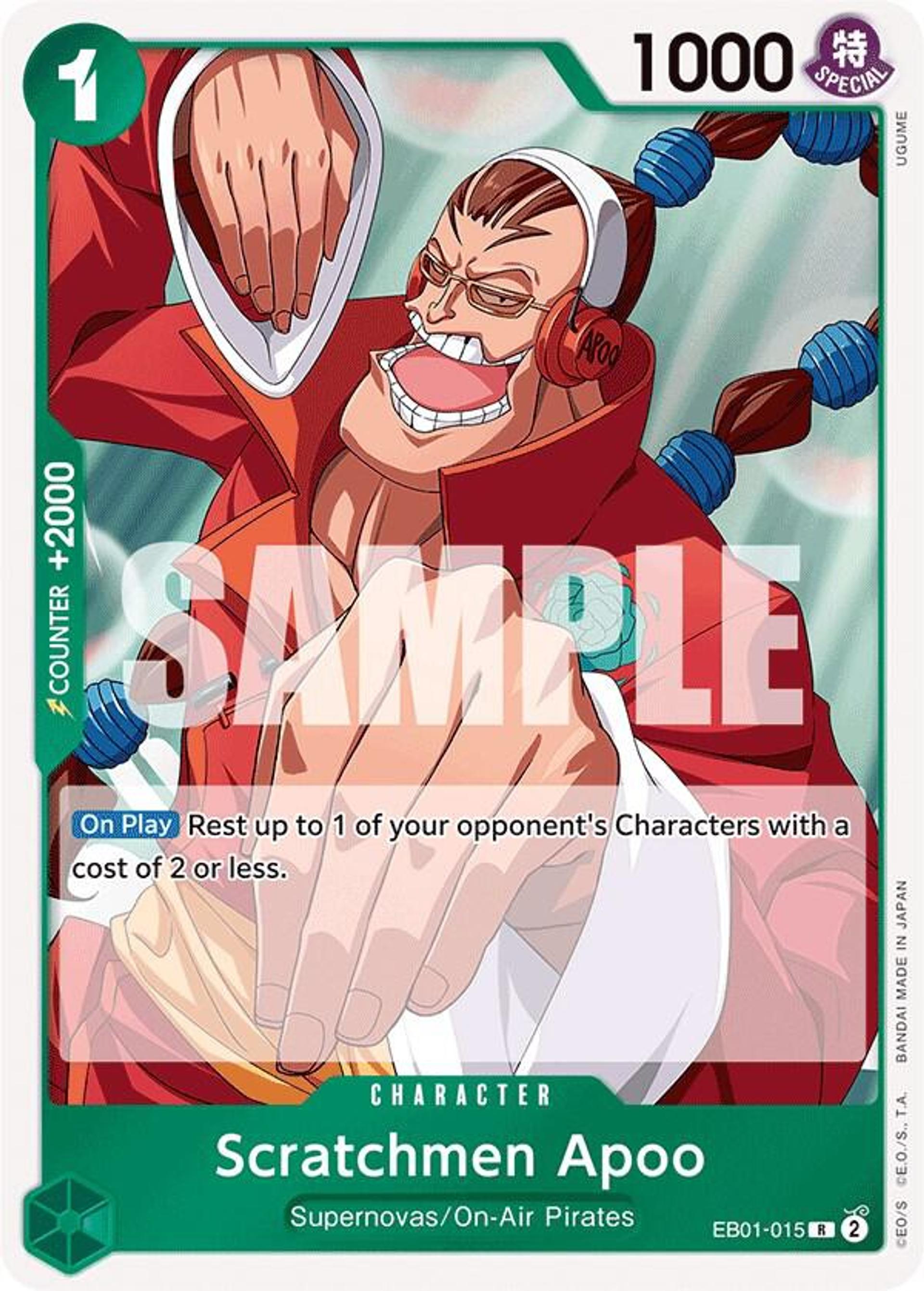 Scratchmen Apoo — Starter Deck 24: GREEN Jewelry Bonney — One Piece Card Game