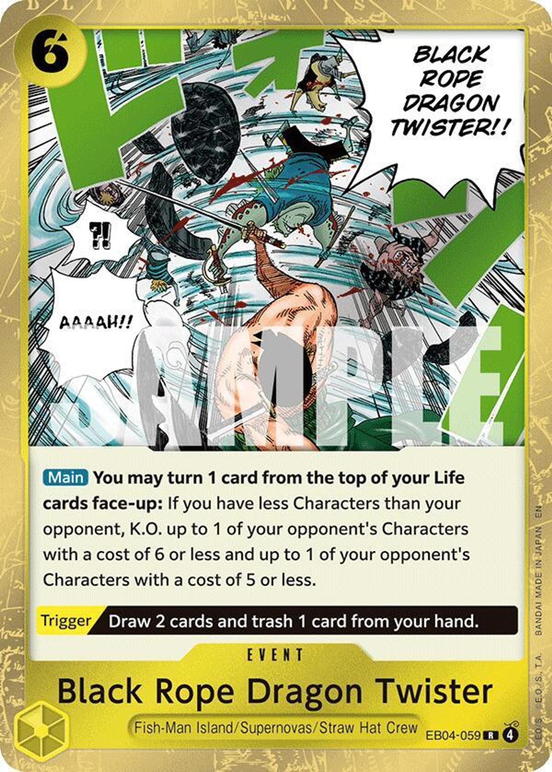 Black Rope Dragon Twister — Adventure on Kami's Island — One Piece Card Game