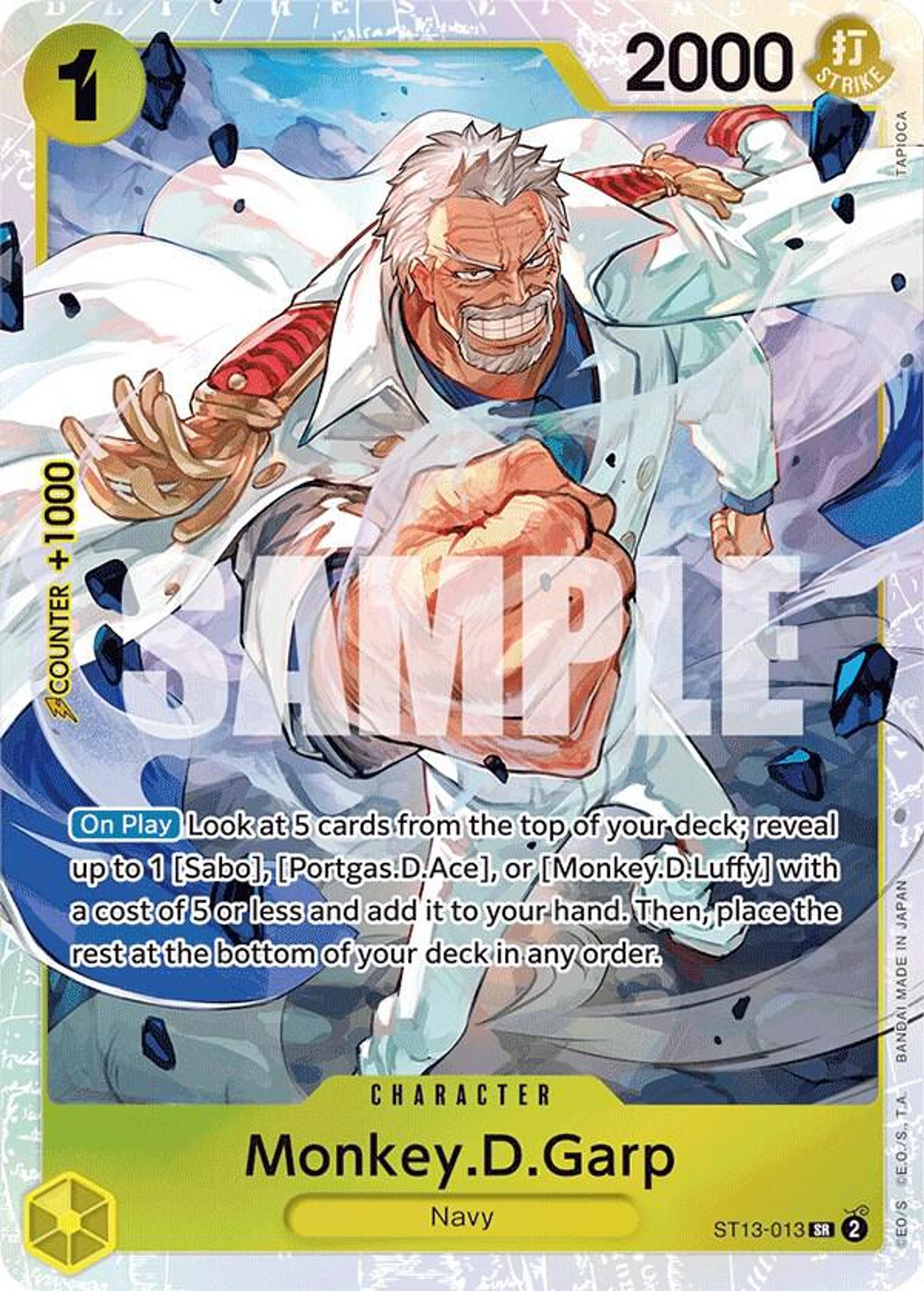 Monkey.D.Garp (ST13-013) — Ultra Deck: The Three Brothers — One Piece Card Game