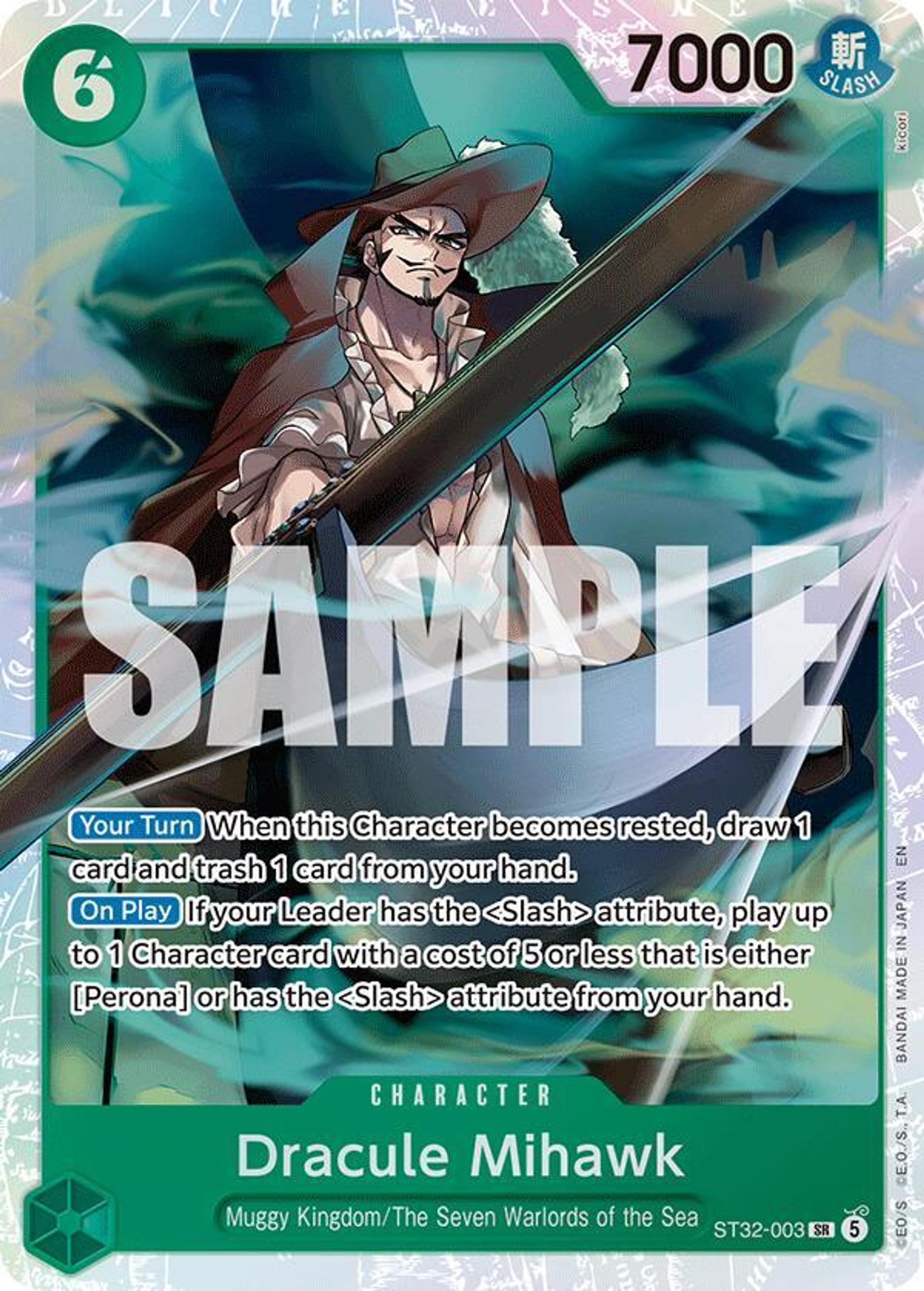 Dracule Mihawk — Starter Deck 32: GREEN Roronoa Zoro — One Piece Card Game