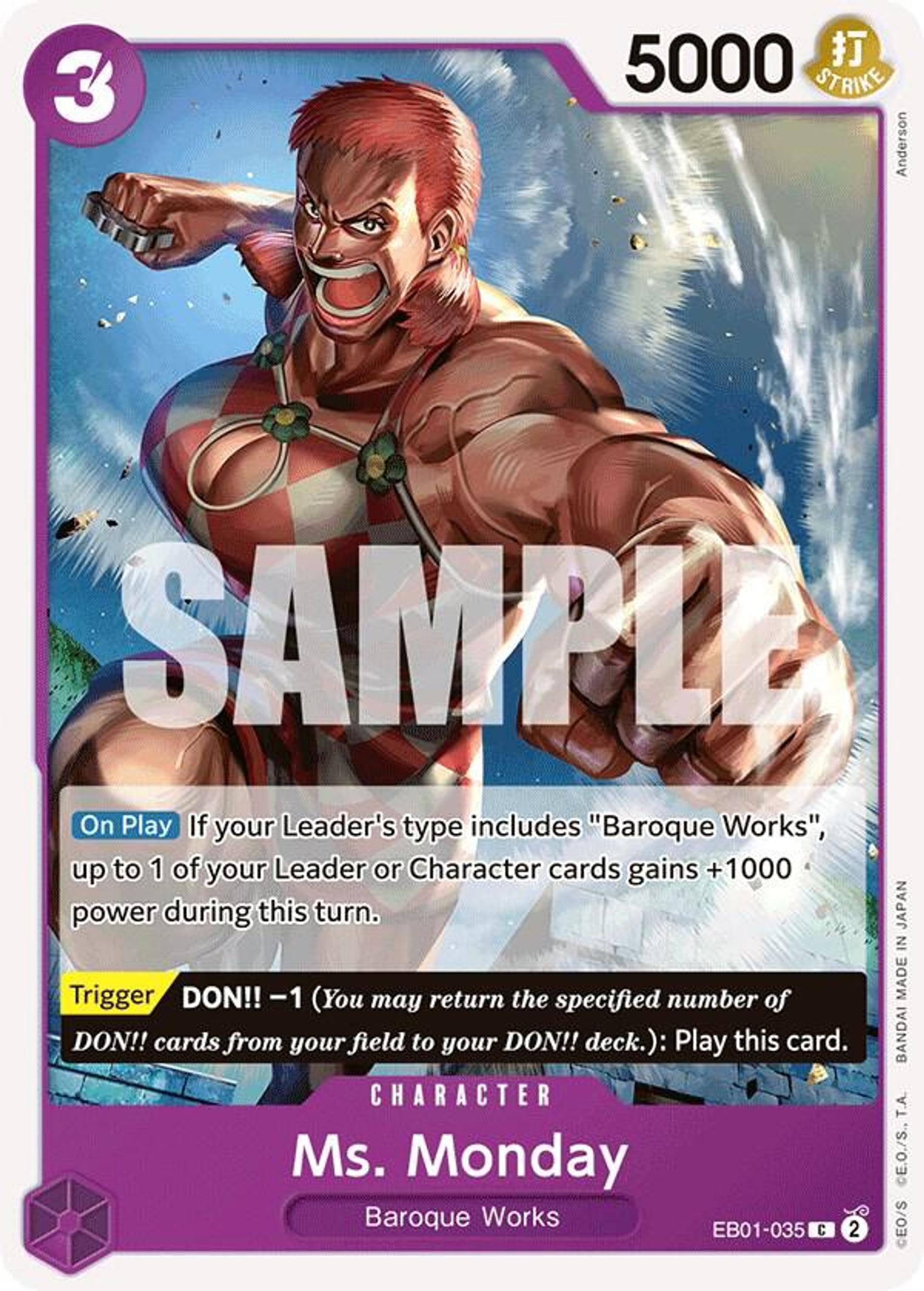Ms. Monday — Extra Booster: Memorial Collection — One Piece Card Game