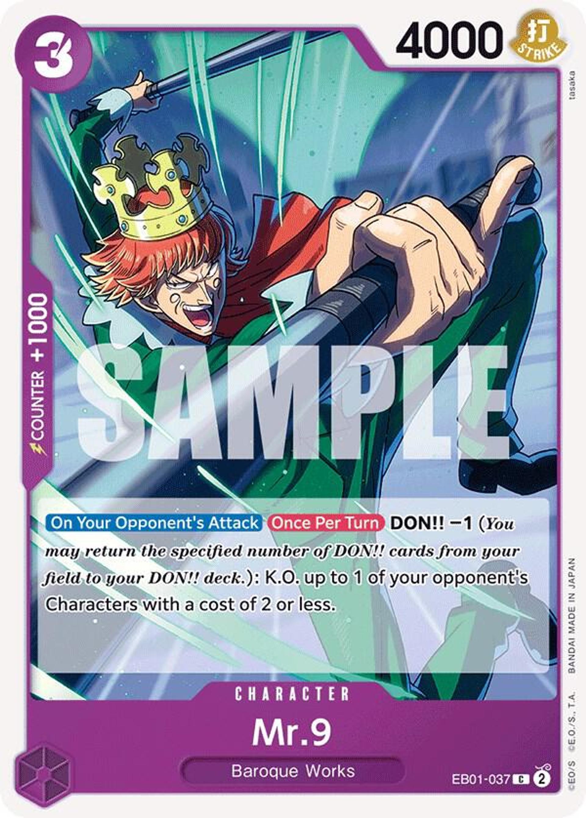 Mr. 9 — Extra Booster: Memorial Collection — One Piece Card Game
