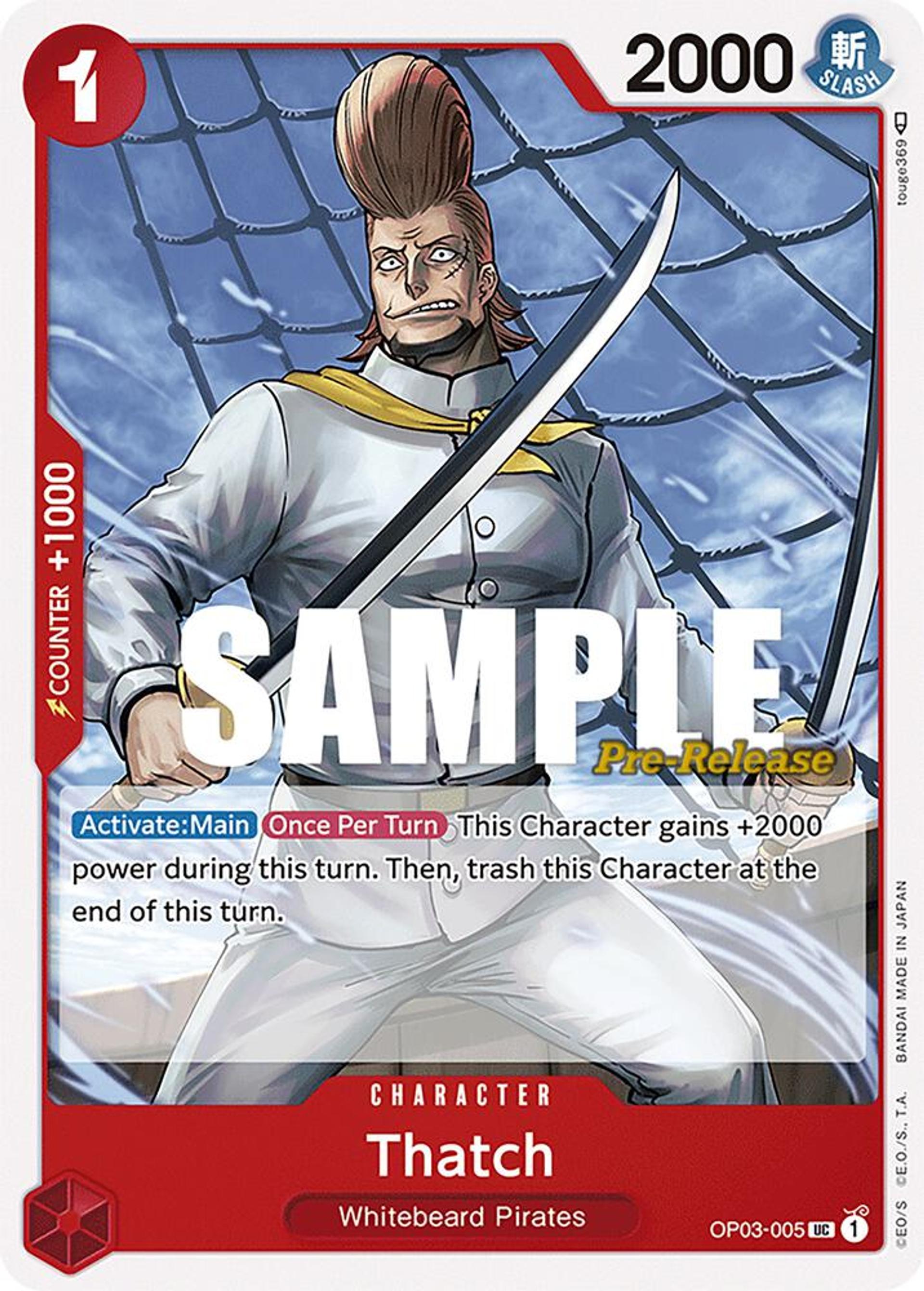 Thatch — Pillars of Strength Pre-Release Cards — One Piece Card Game