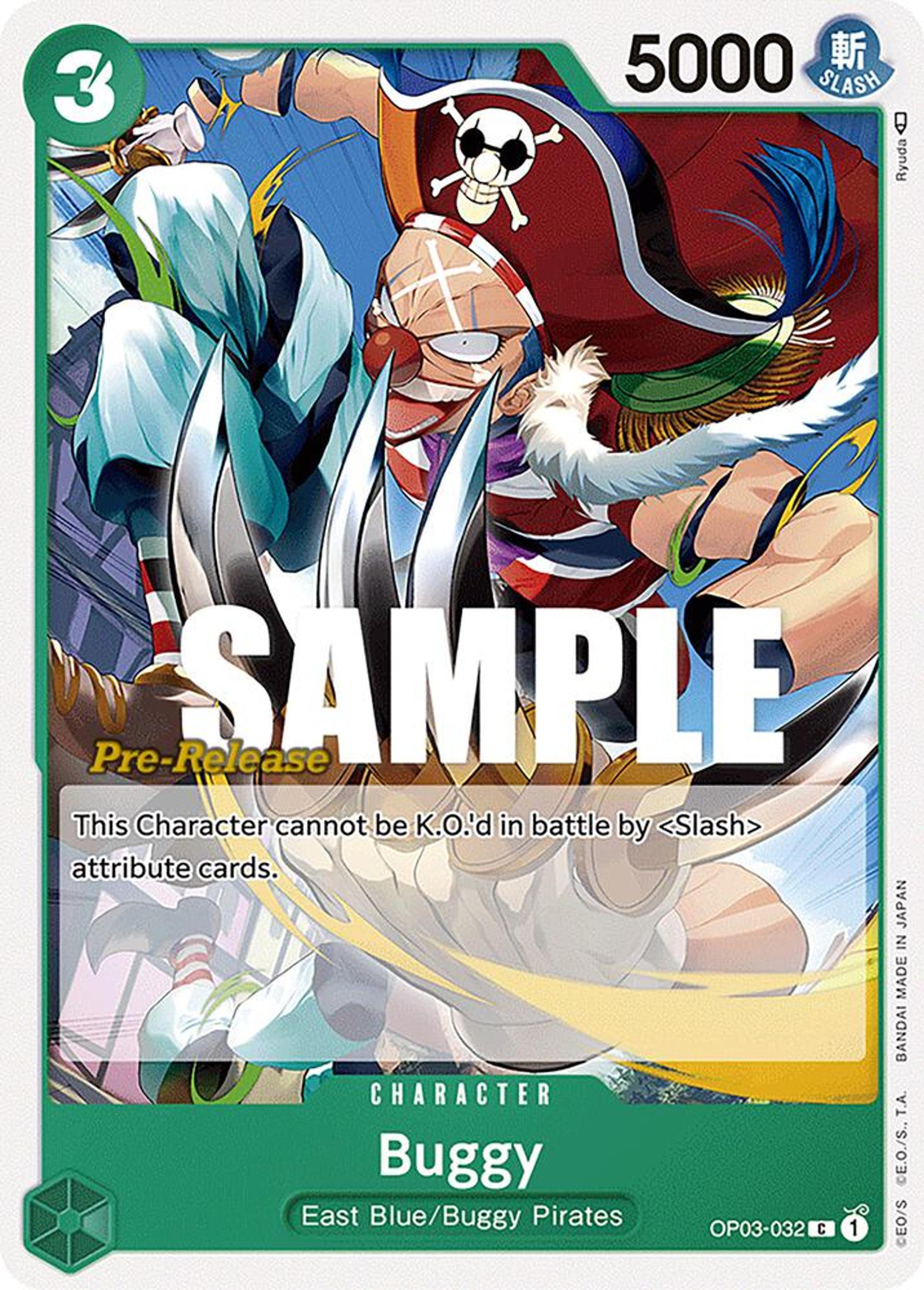 Buggy (032) — Pillars of Strength Pre-Release Cards — One Piece Card Game