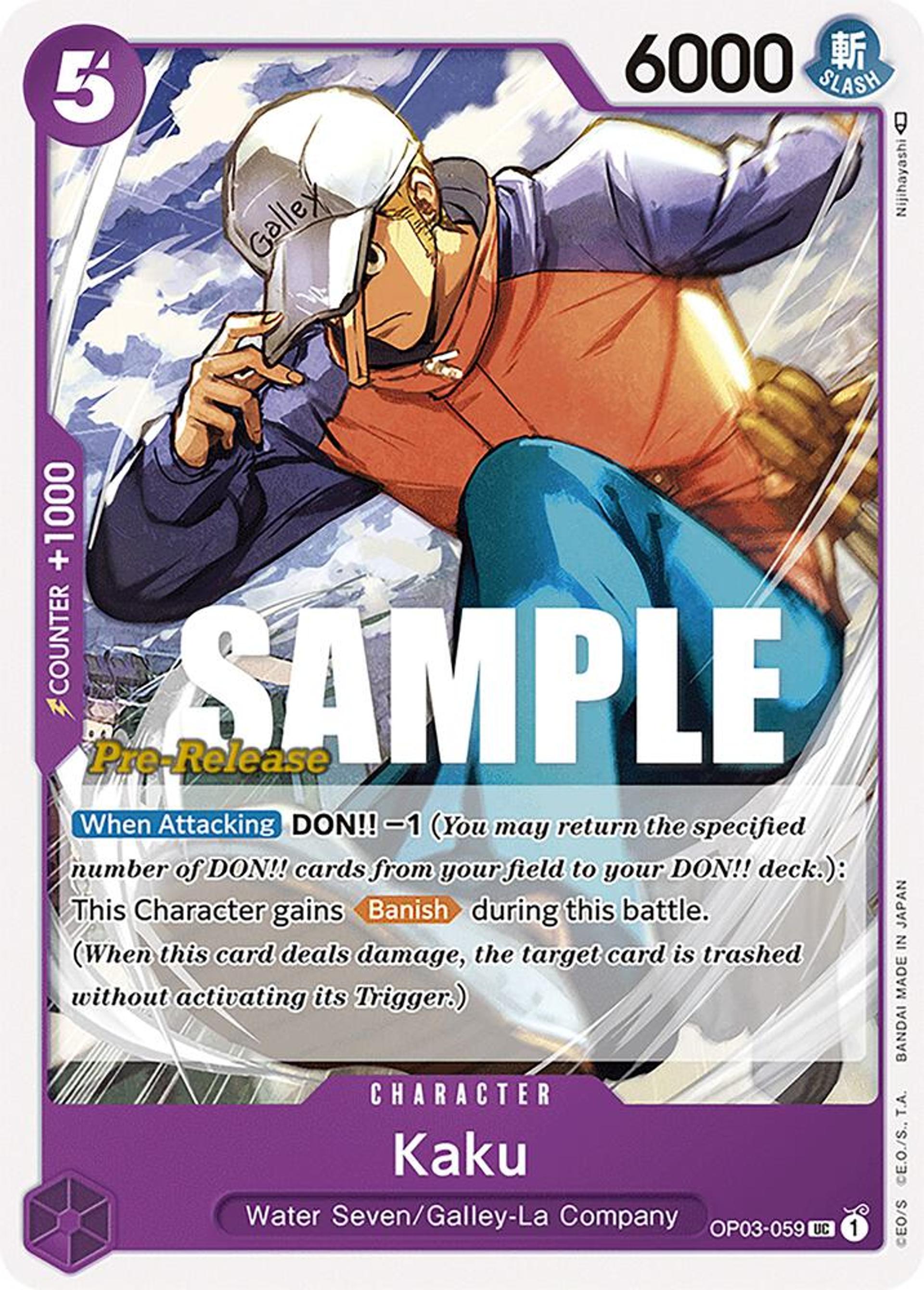 Kaku — Pillars of Strength Pre-Release Cards — One Piece Card Game