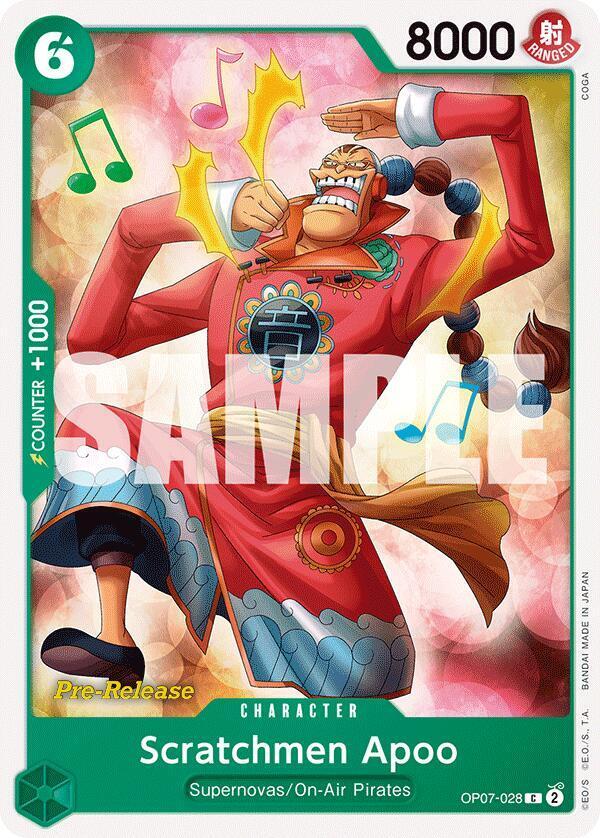 Scratchmen Apoo from 500 Years in the Future Pre-Release Cards - One Piece Card Game