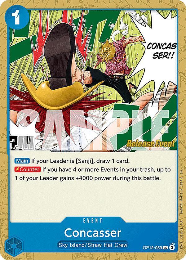Concasser — Legacy of the Master Release Event Cards — One Piece Card Game