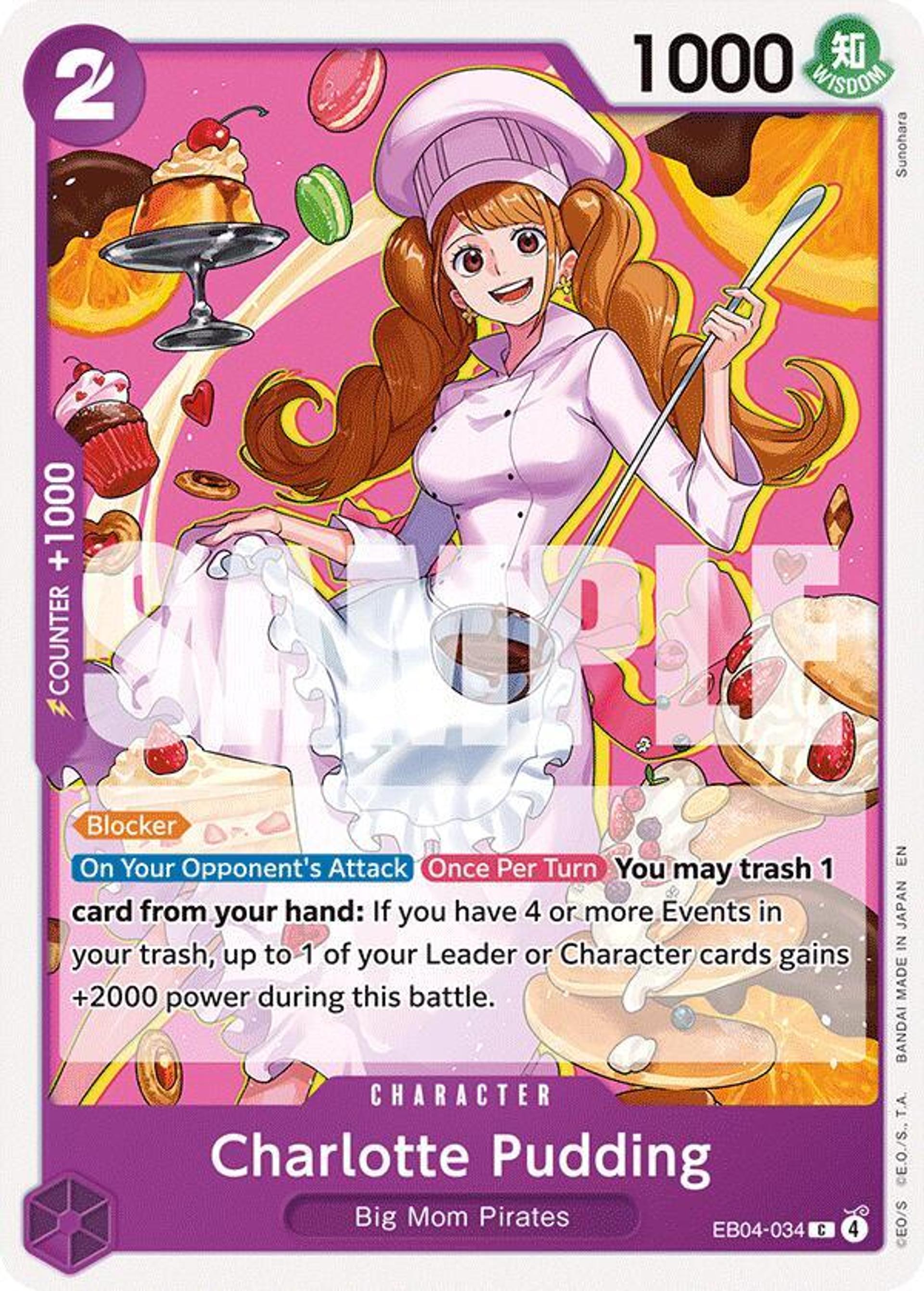 Charlotte Pudding — The Azure Sea's Seven — One Piece Card Game