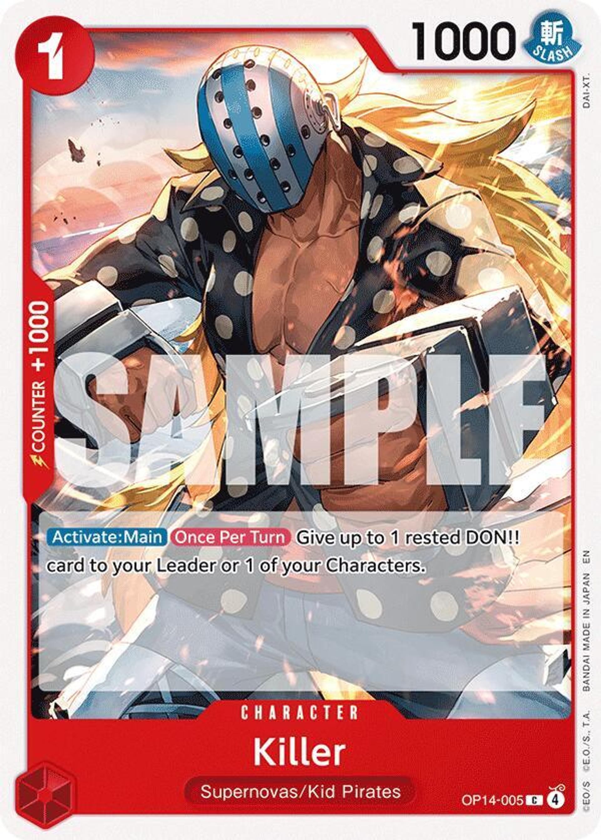 Killer — The Azure Sea's Seven — One Piece Card Game