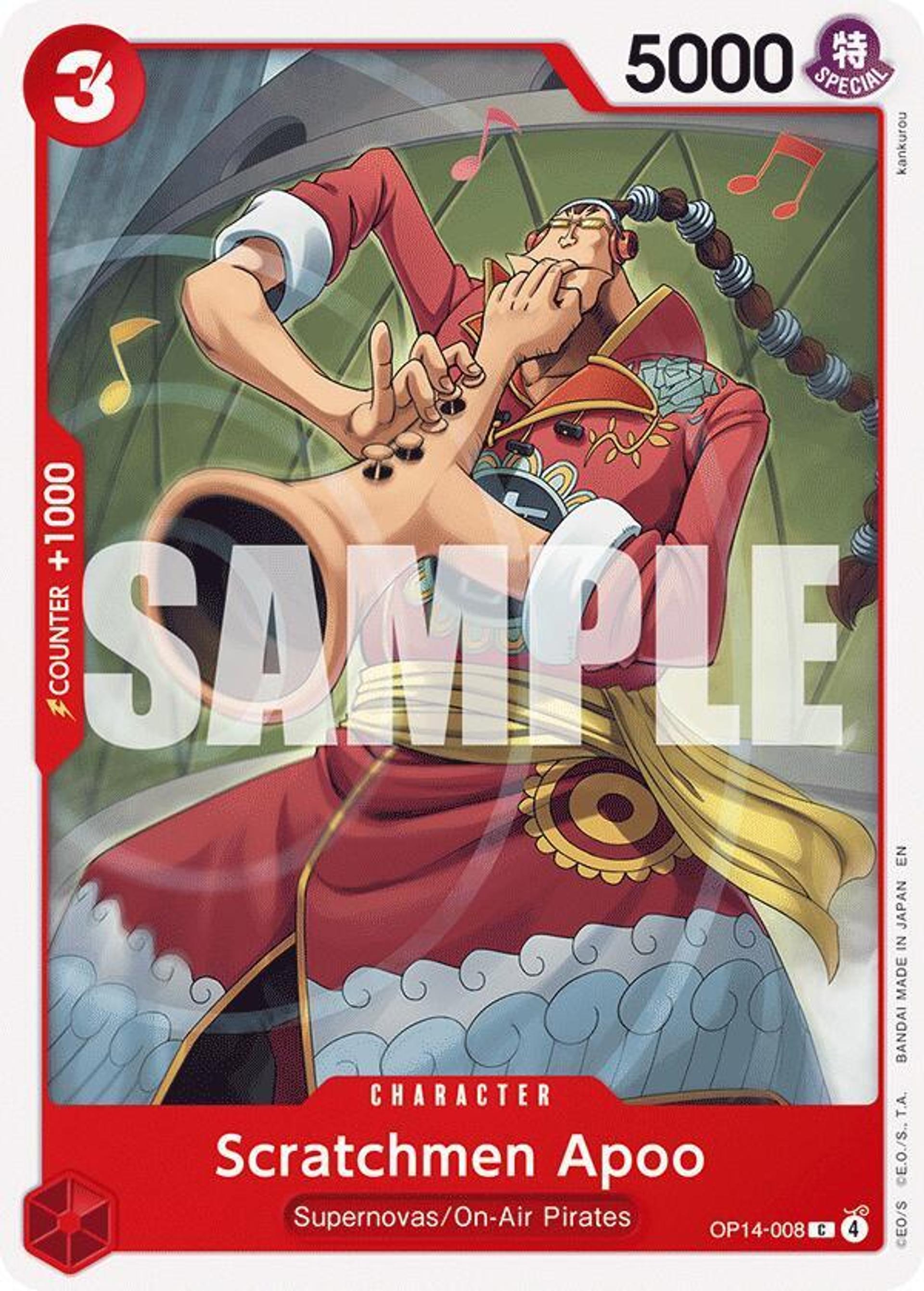 Scratchmen Apoo — The Azure Sea's Seven — One Piece Card Game
