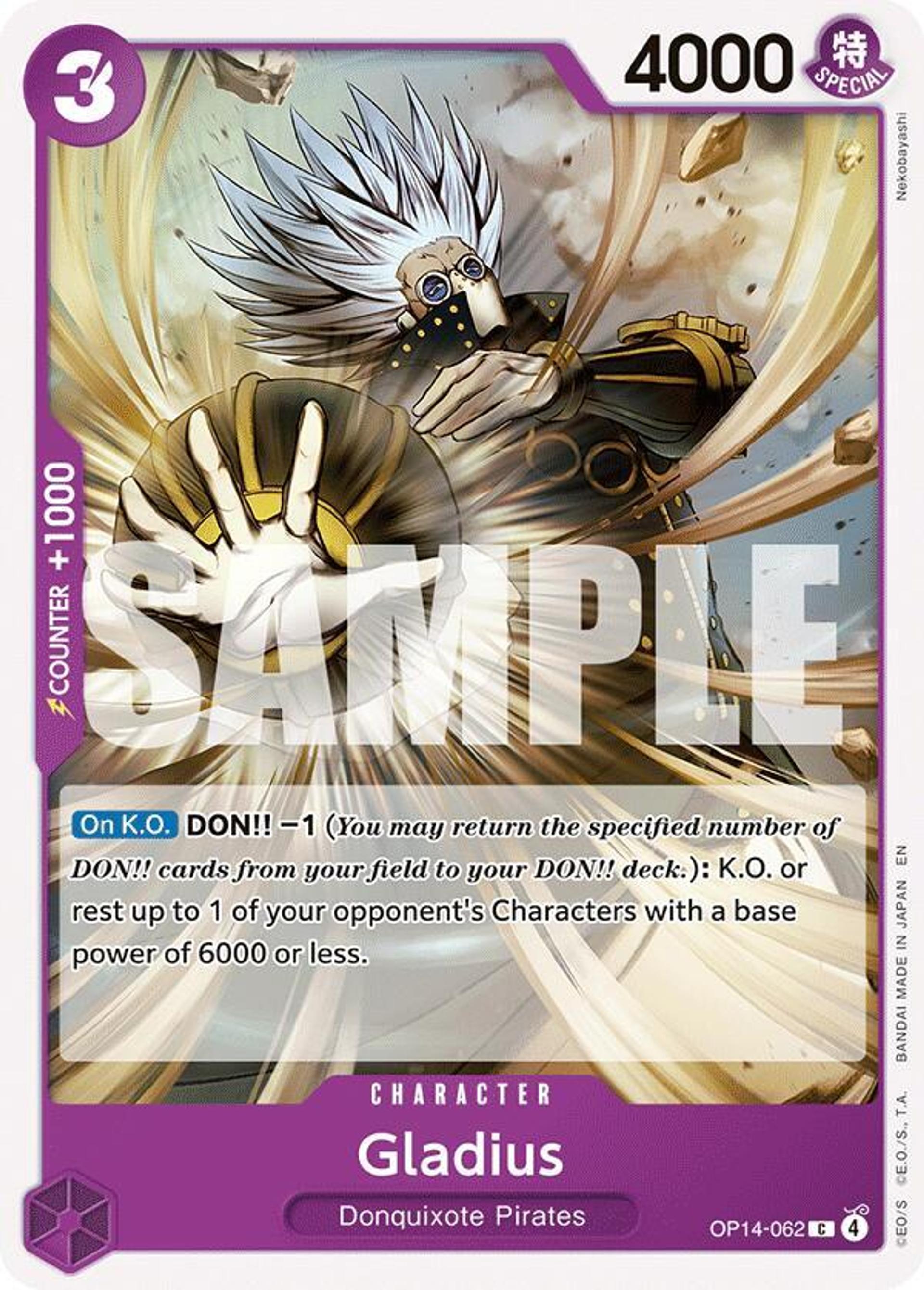 Gladius — The Azure Sea's Seven — One Piece Card Game