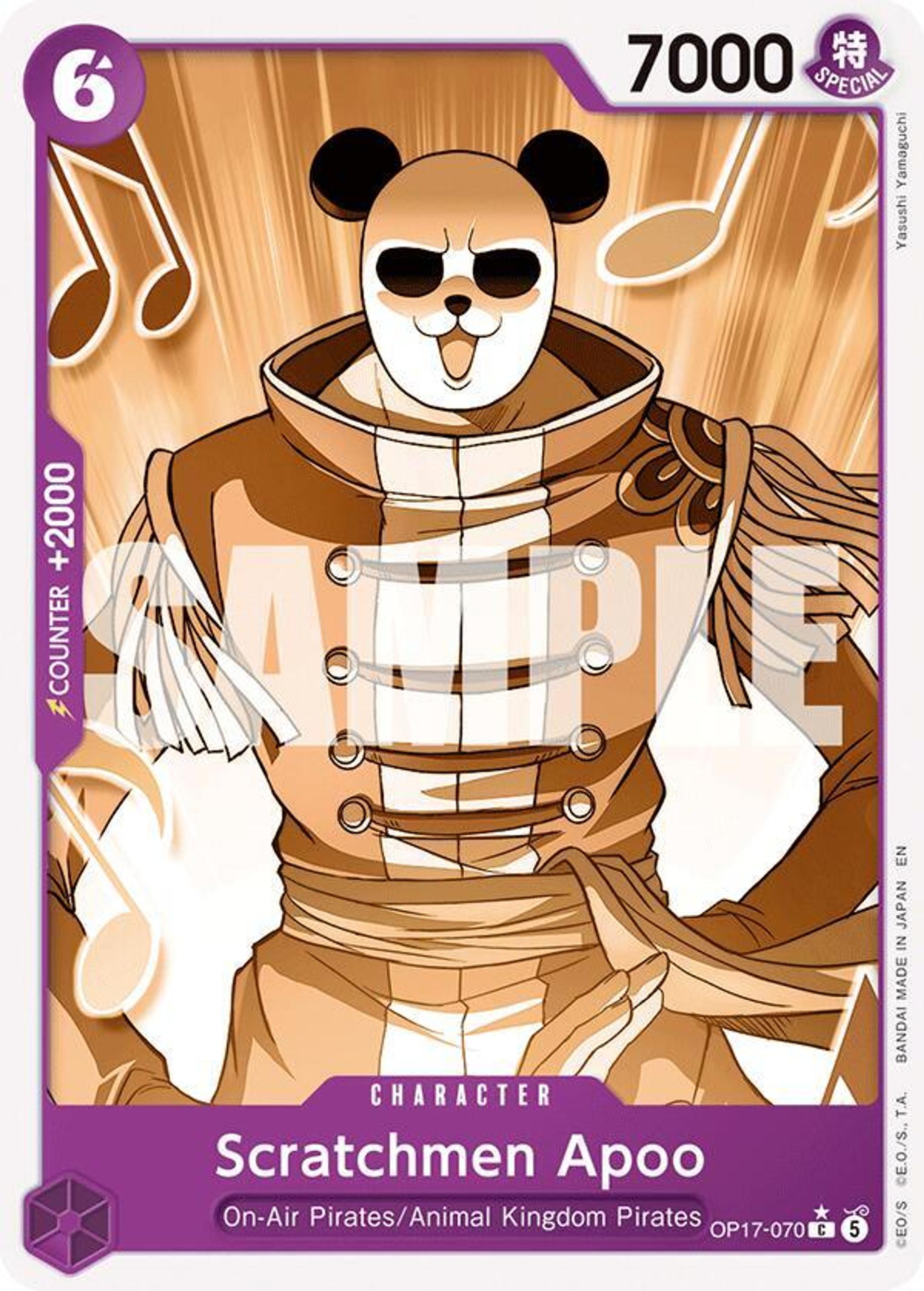 Scratchmen Apoo (Pandaman Art) — The World's Strongest Warriors — One Piece Card Game
