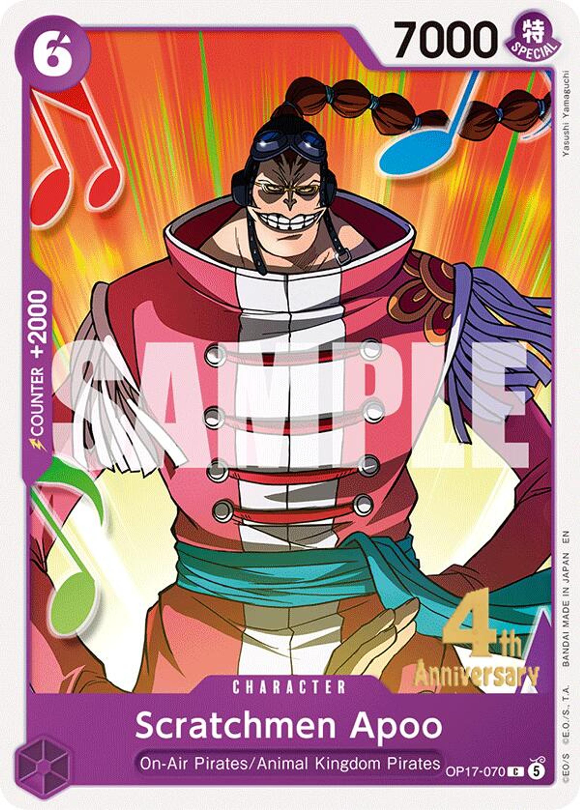 Scratchmen Apoo (OP17-070) — The World's Strongest Warriors Release Event Cards — One Piece Card Game