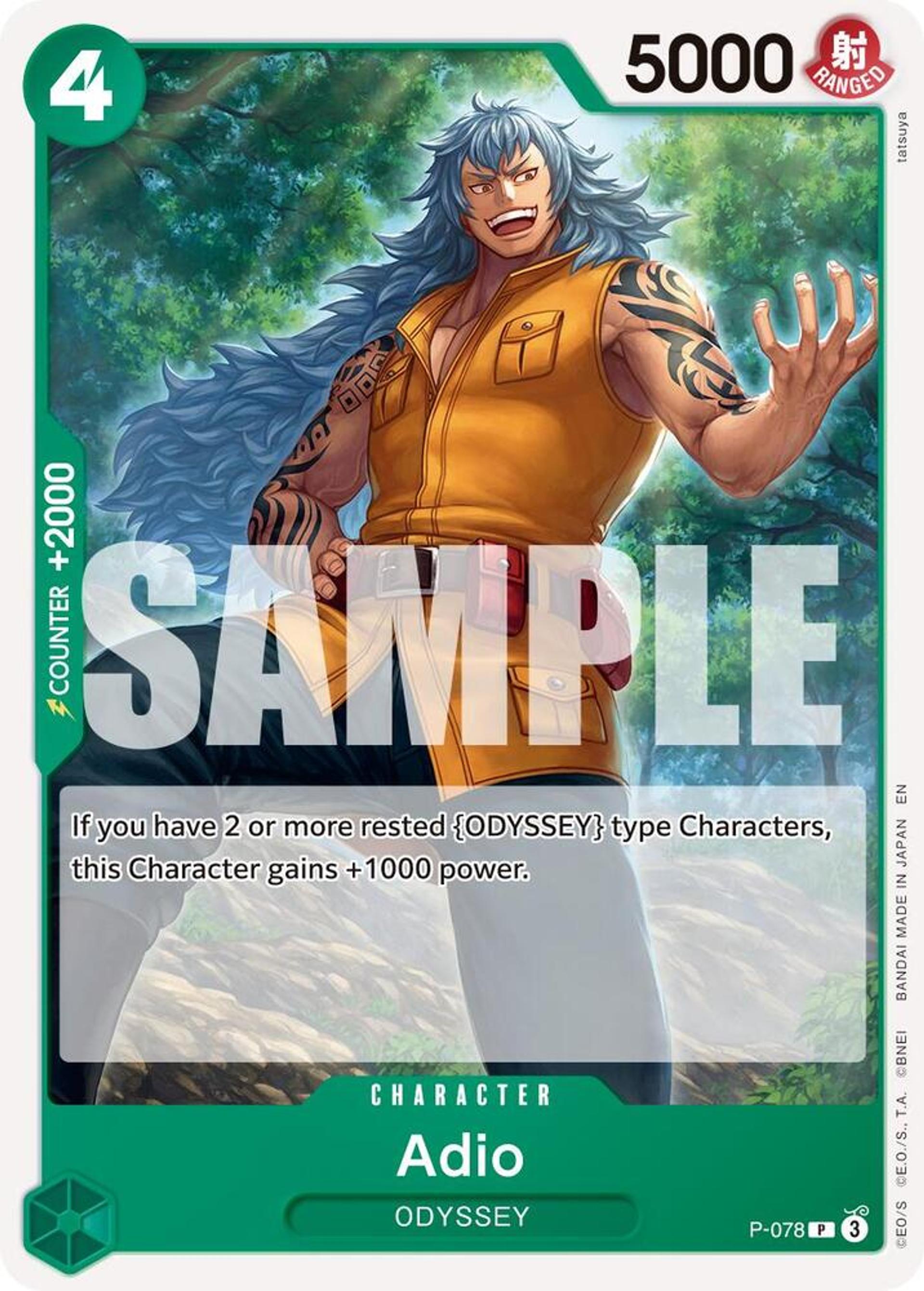 Adio (P-078) — Premium Booster -The Best- Vol. 2 — One Piece Card Game