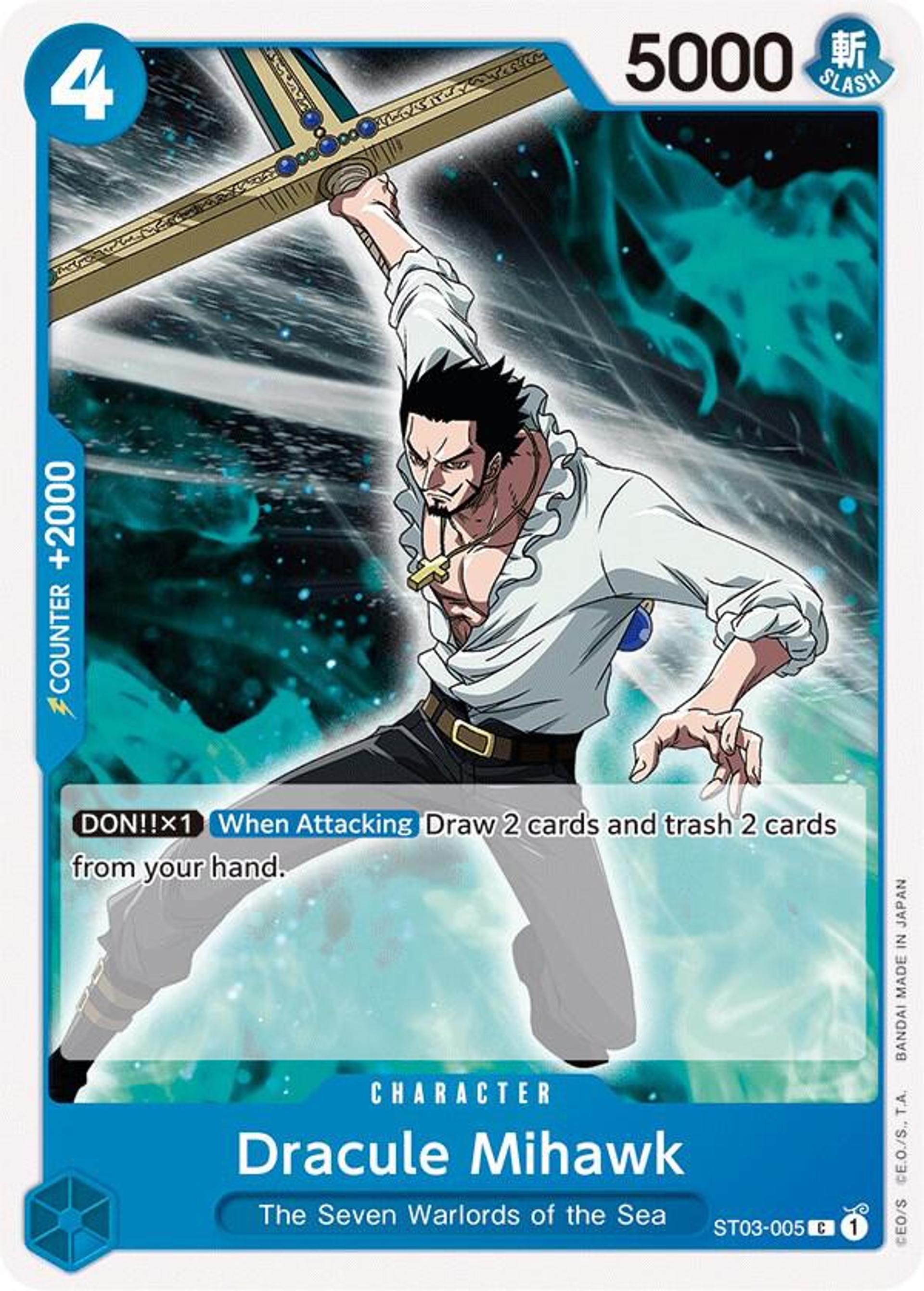 Dracule Mihawk — Starter Deck 3: The Seven Warlords of The Sea — One Piece Card Game