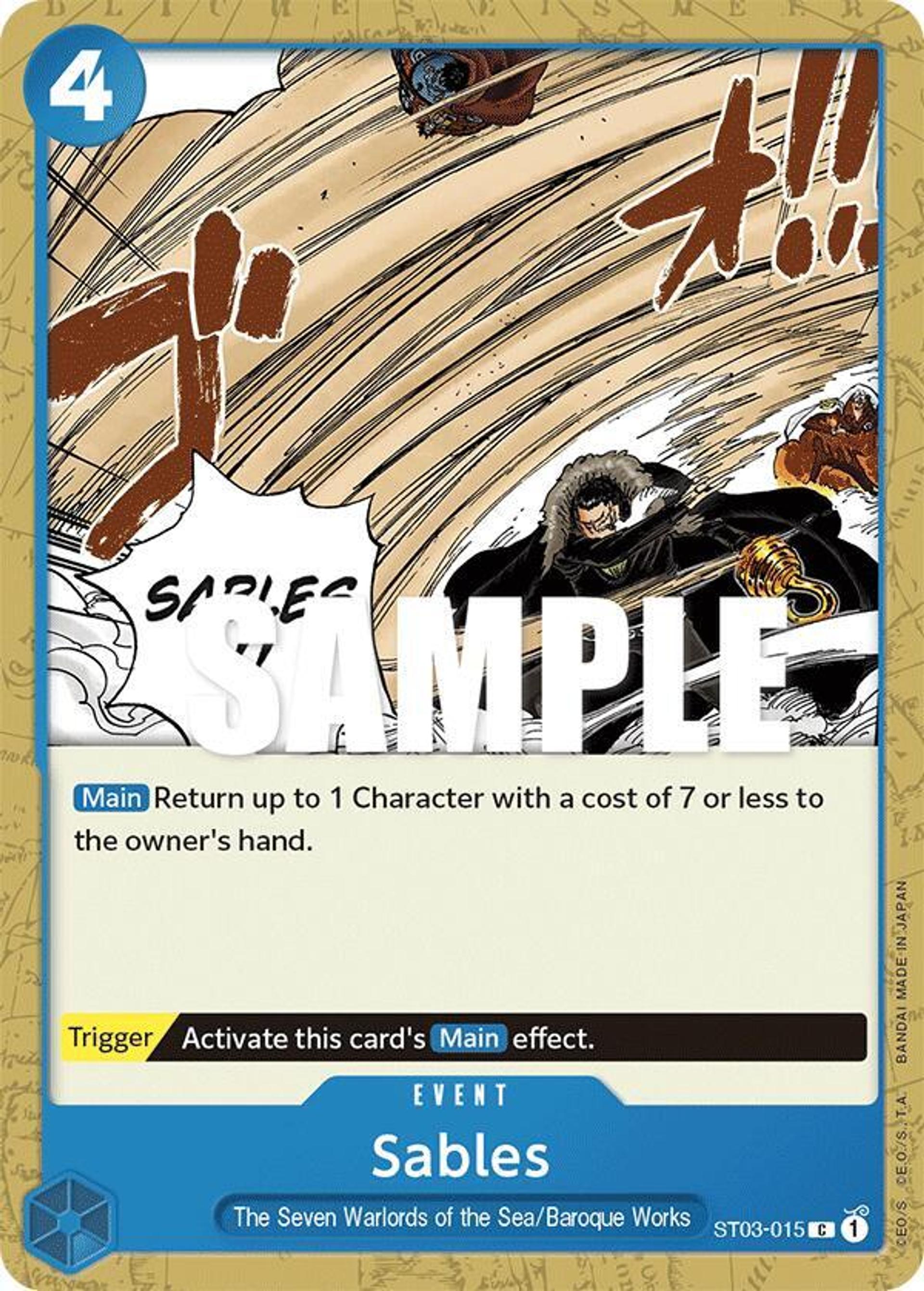 Sables — Starter Deck 3: The Seven Warlords of The Sea — One Piece Card Game
