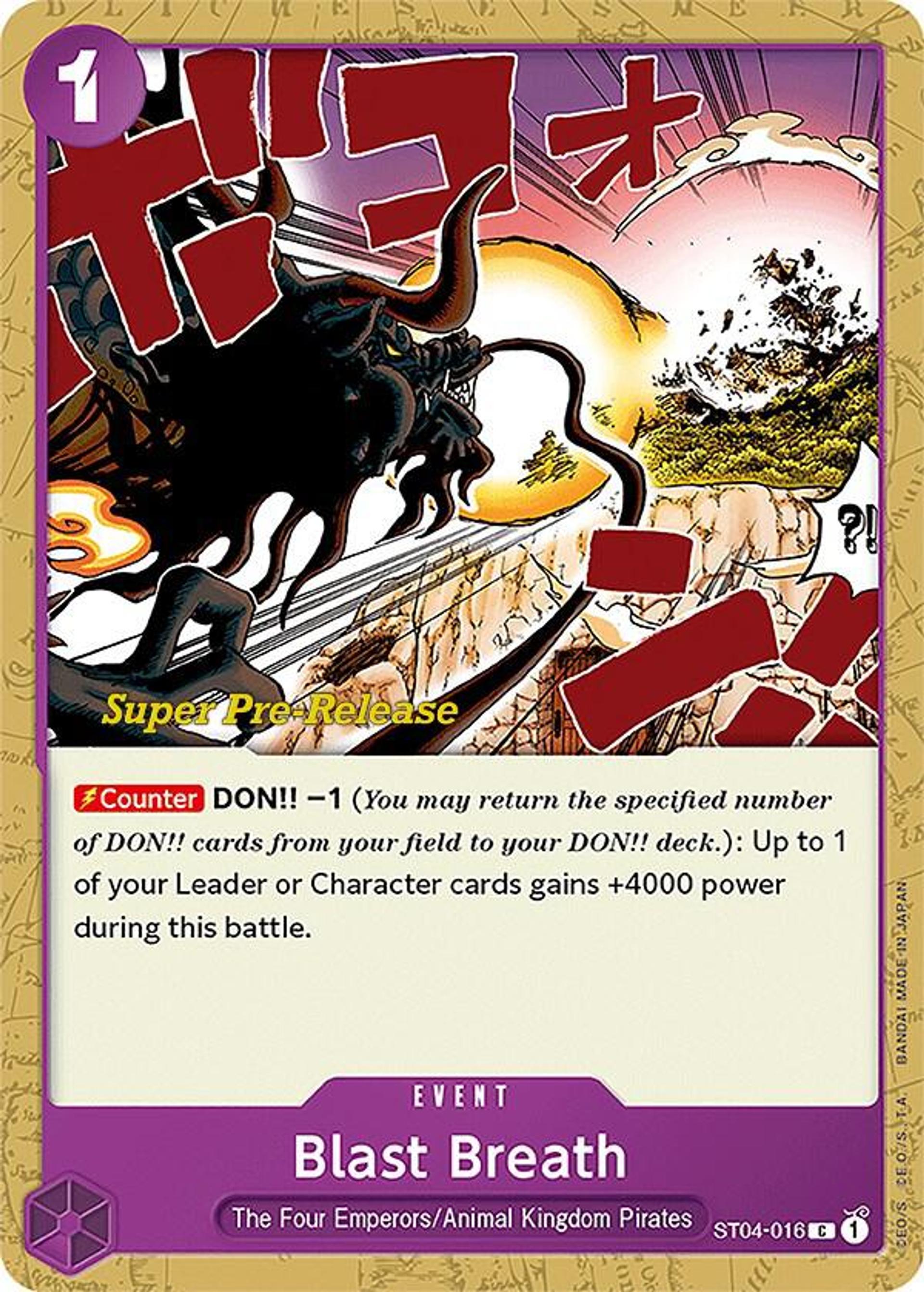 Blast Breath — Super Pre-Release Starter Deck 4: Animal Kingdom Pirates — One Piece Card Game