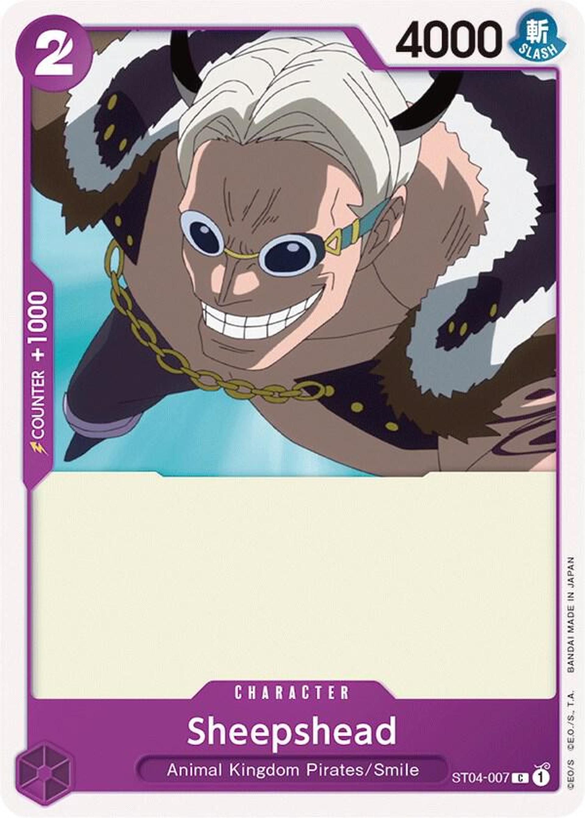 Sheepshead (ST04-007) — Starter Deck 4: Animal Kingdom Pirates — One Piece Card Game
