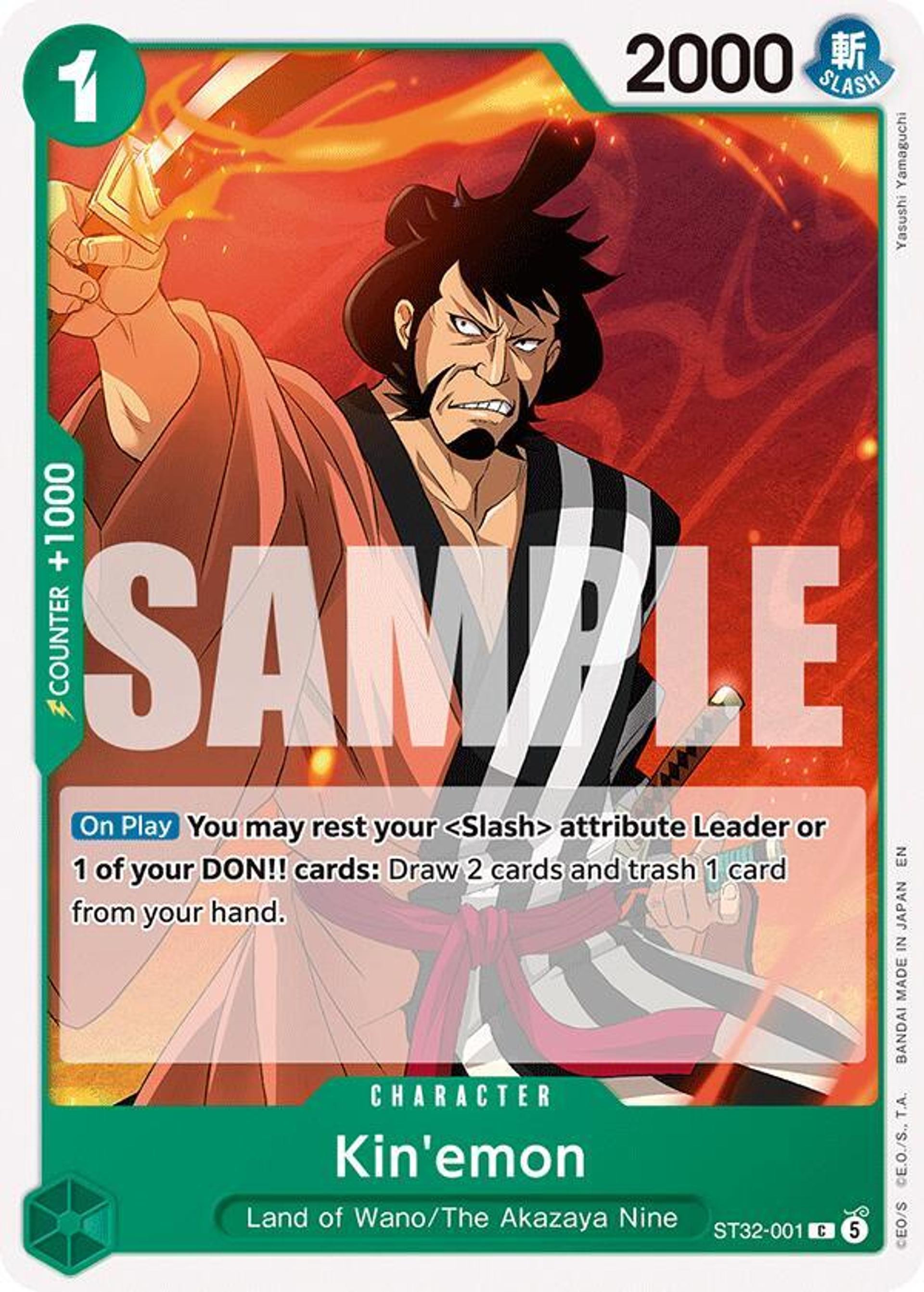 Kin'emon — Starter Deck 32: GREEN Roronoa Zoro — One Piece Card Game