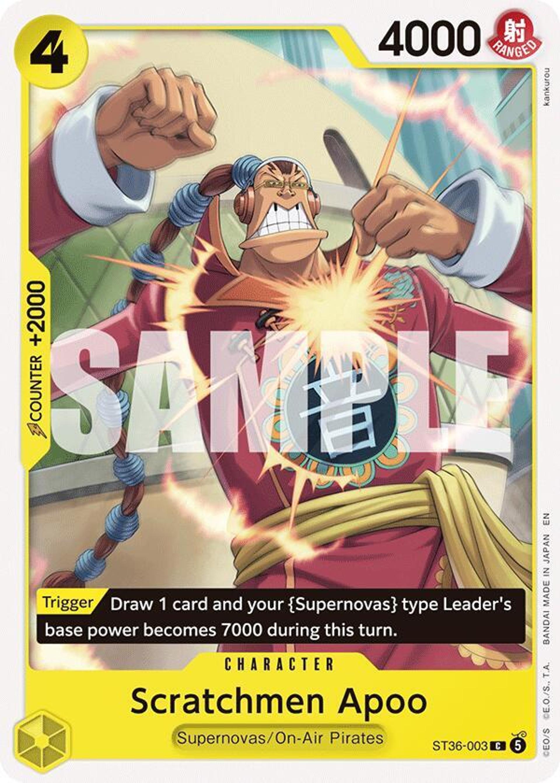 Scratchmen Apoo — Starter Deck 36: YELLOW Eustass"Captain"Kid — One Piece Card Game