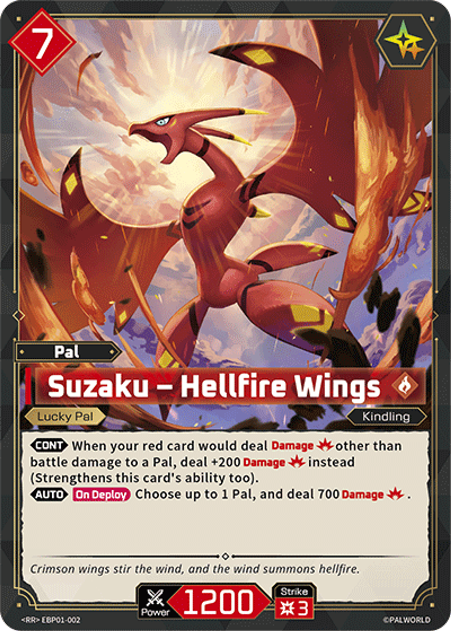 Suzaku – Hellfire Wings — Dawn of Palpagos — Palworld TCG