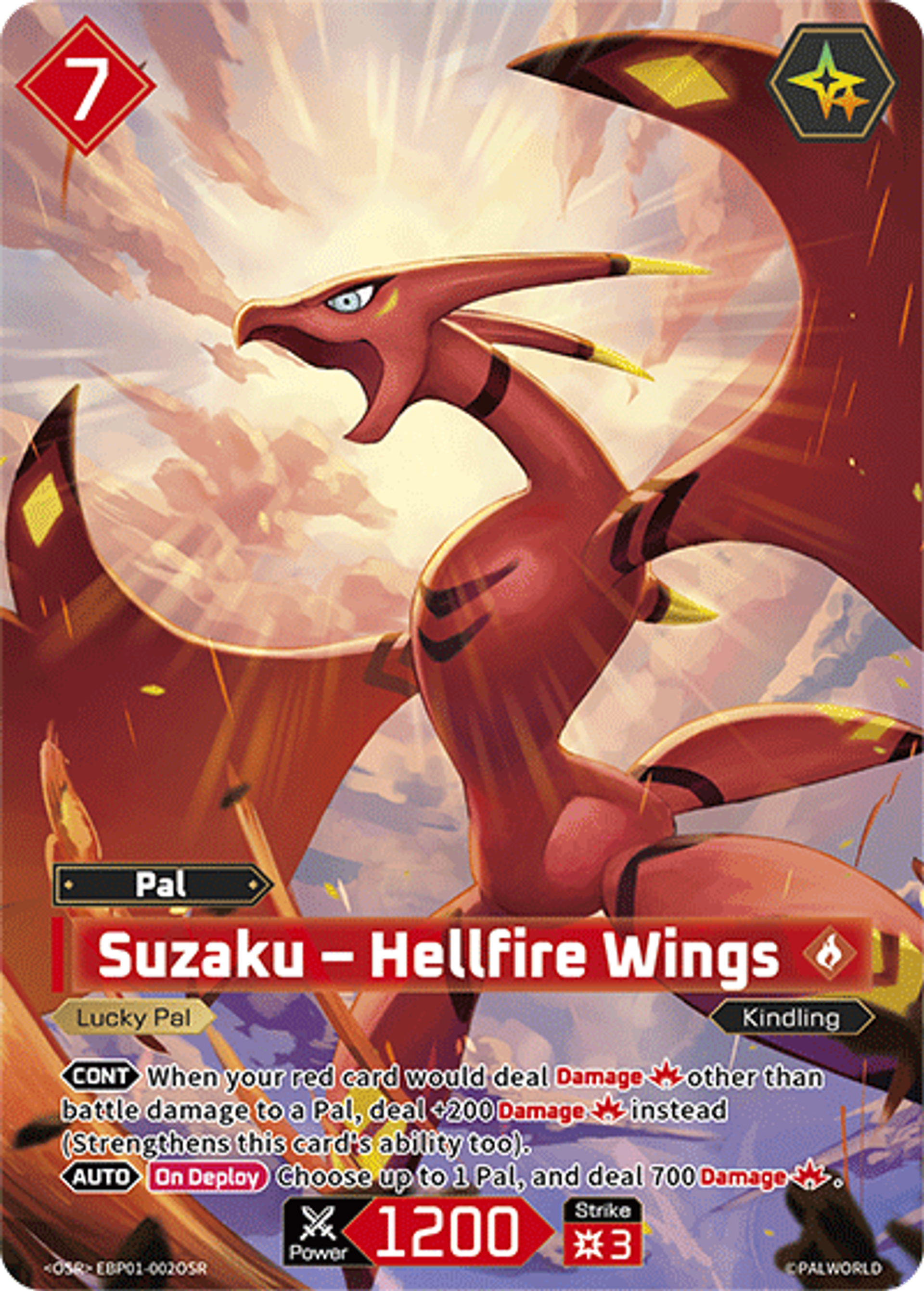 Suzaku – Hellfire Wings — Dawn of Palpagos — Palworld TCG