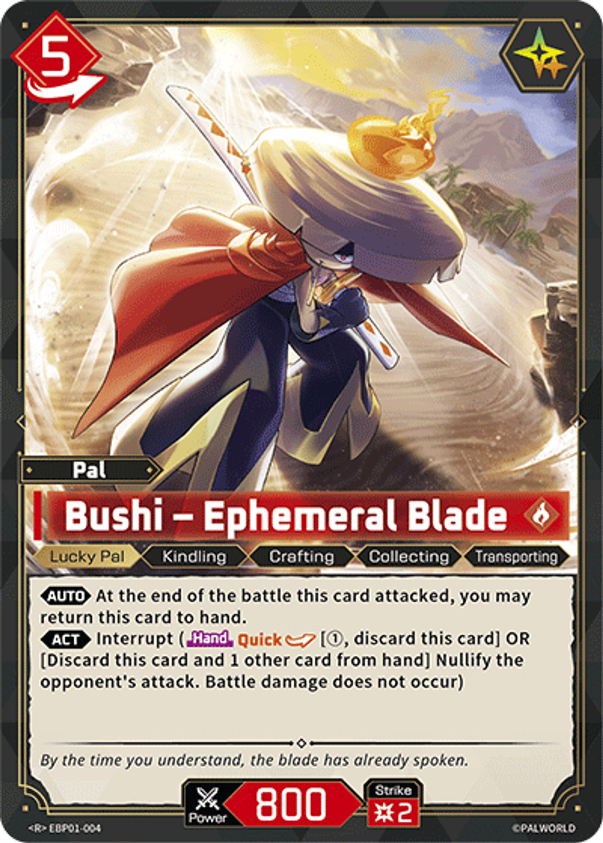 Bushi – Ephemeral Blade — Dawn of Palpagos — Palworld TCG