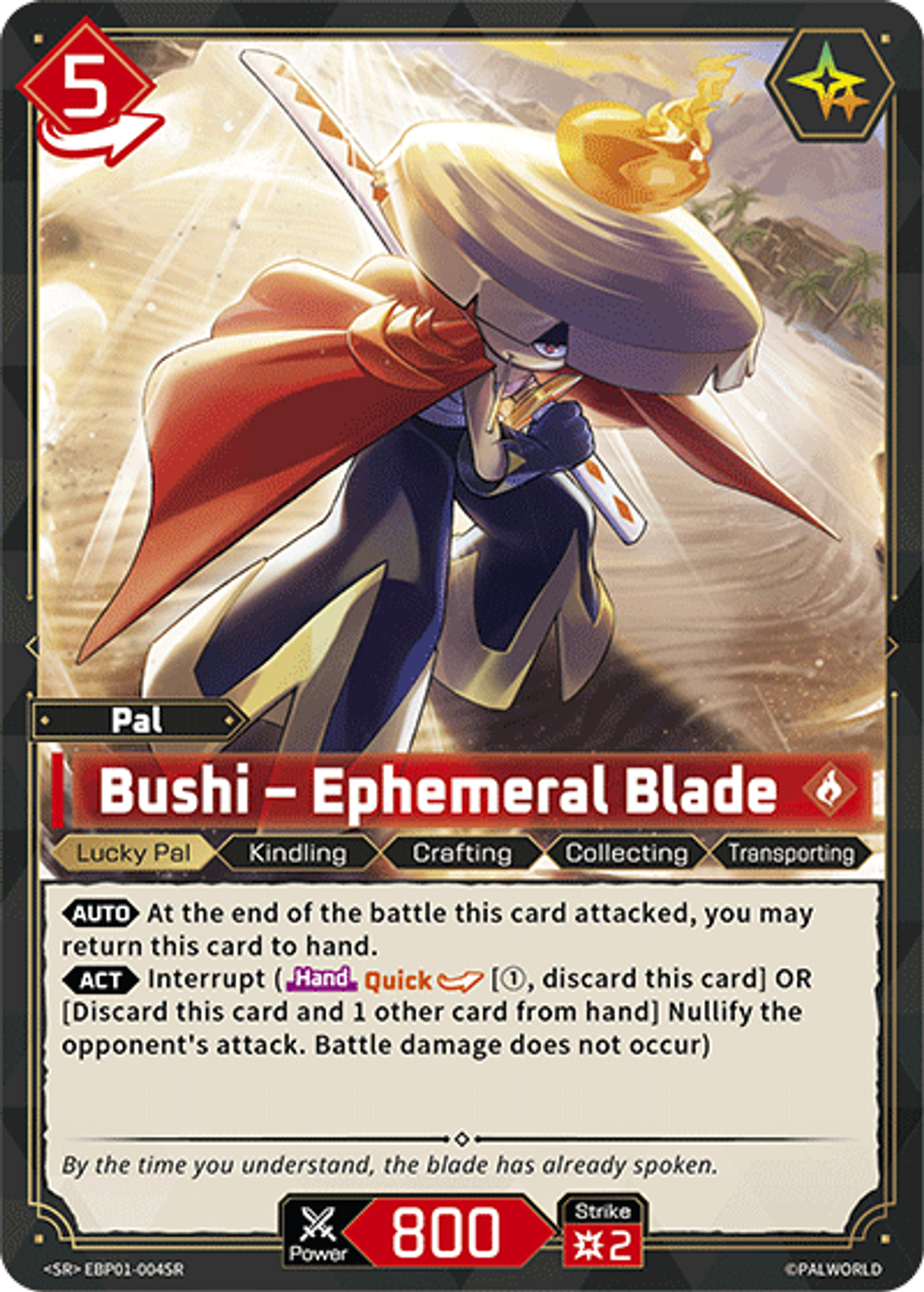 Bushi – Ephemeral Blade — Dawn of Palpagos — Palworld TCG