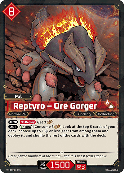 Reptyro – Ore Gorger — Dawn of Palpagos — Palworld TCG