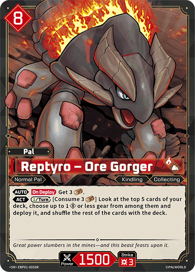 Reptyro – Ore Gorger — Dawn of Palpagos — Palworld TCG