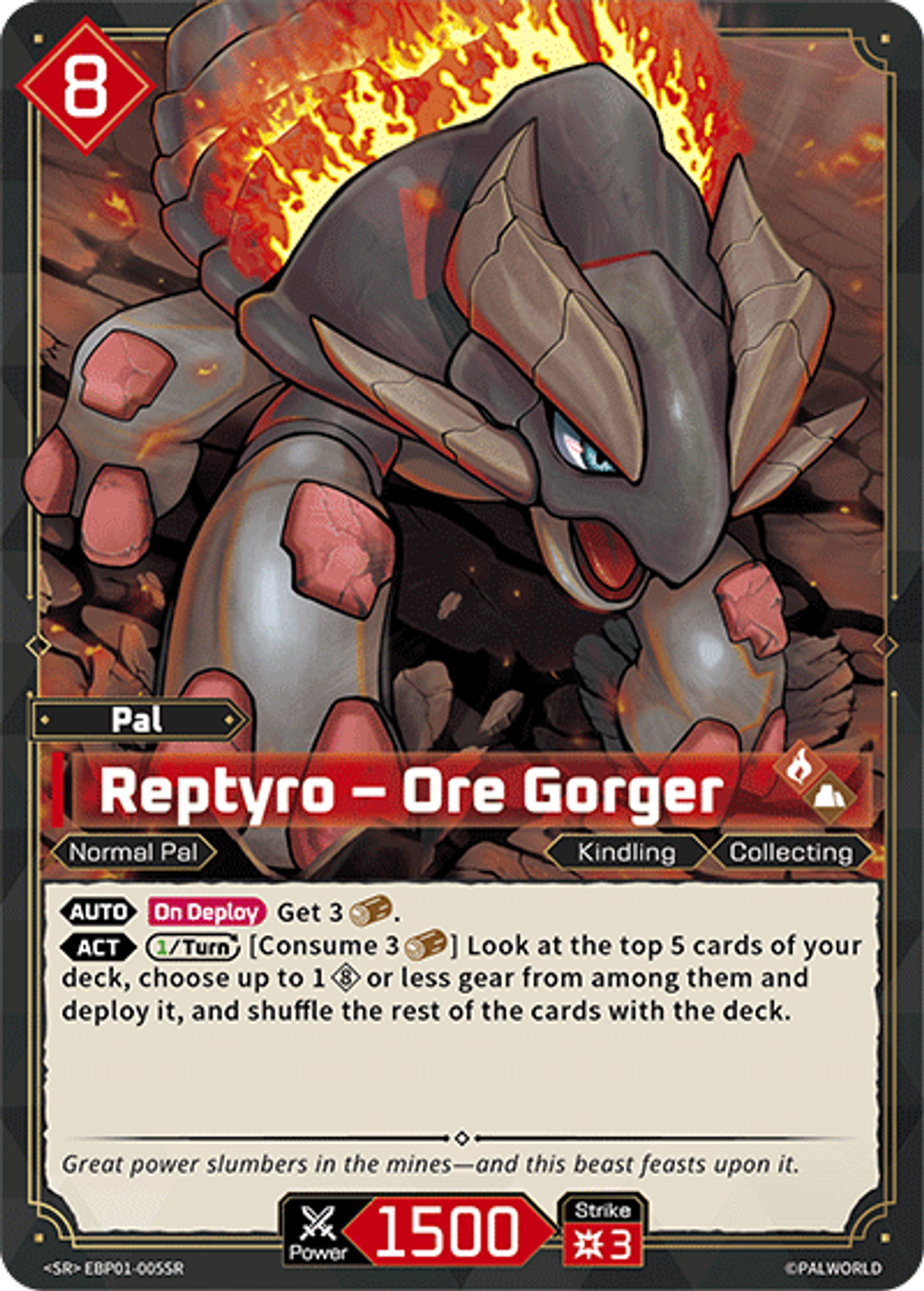 Reptyro – Ore Gorger — Dawn of Palpagos — Palworld TCG