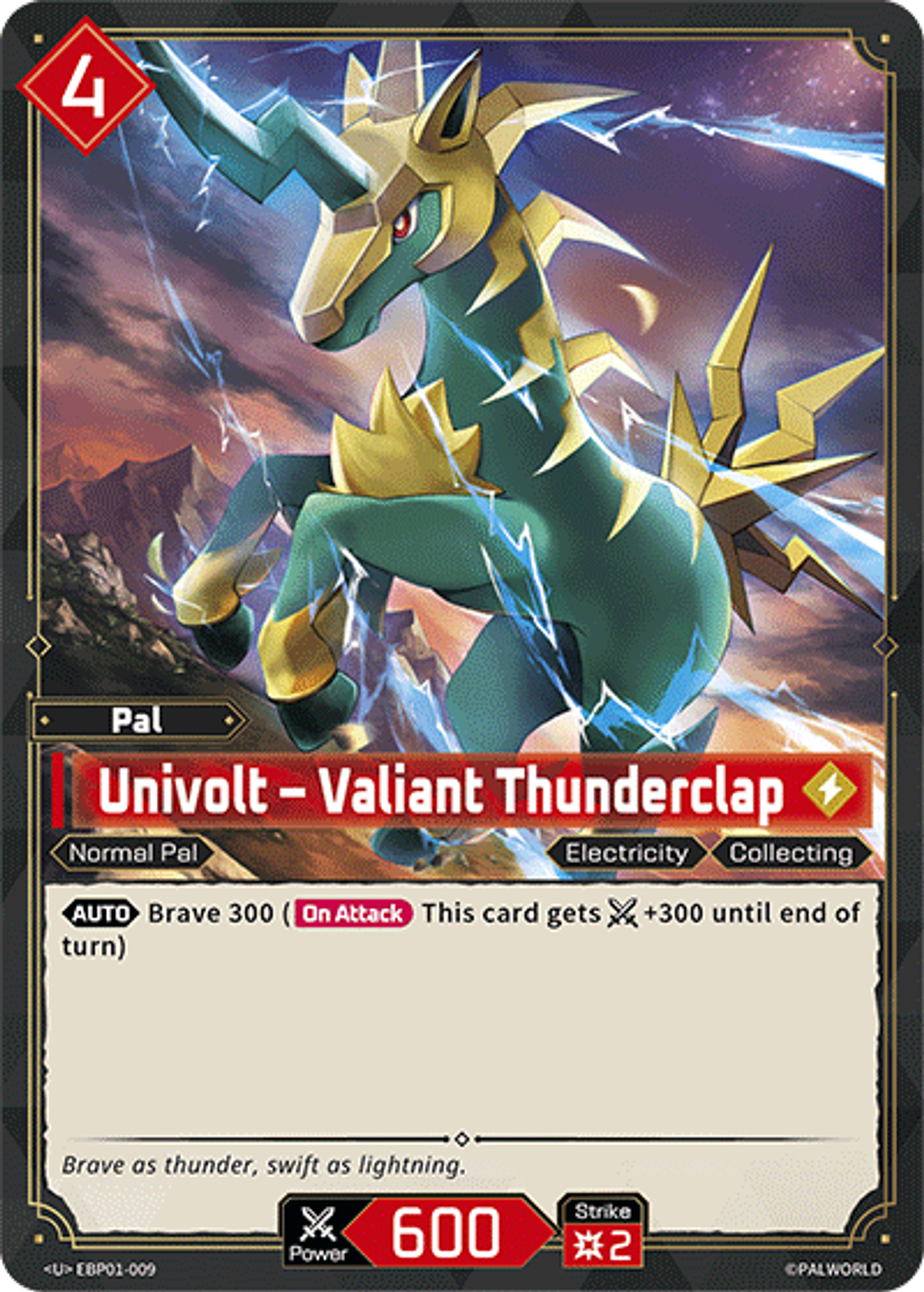 Univolt – Valiant Thunderclap — Dawn of Palpagos — Palworld TCG