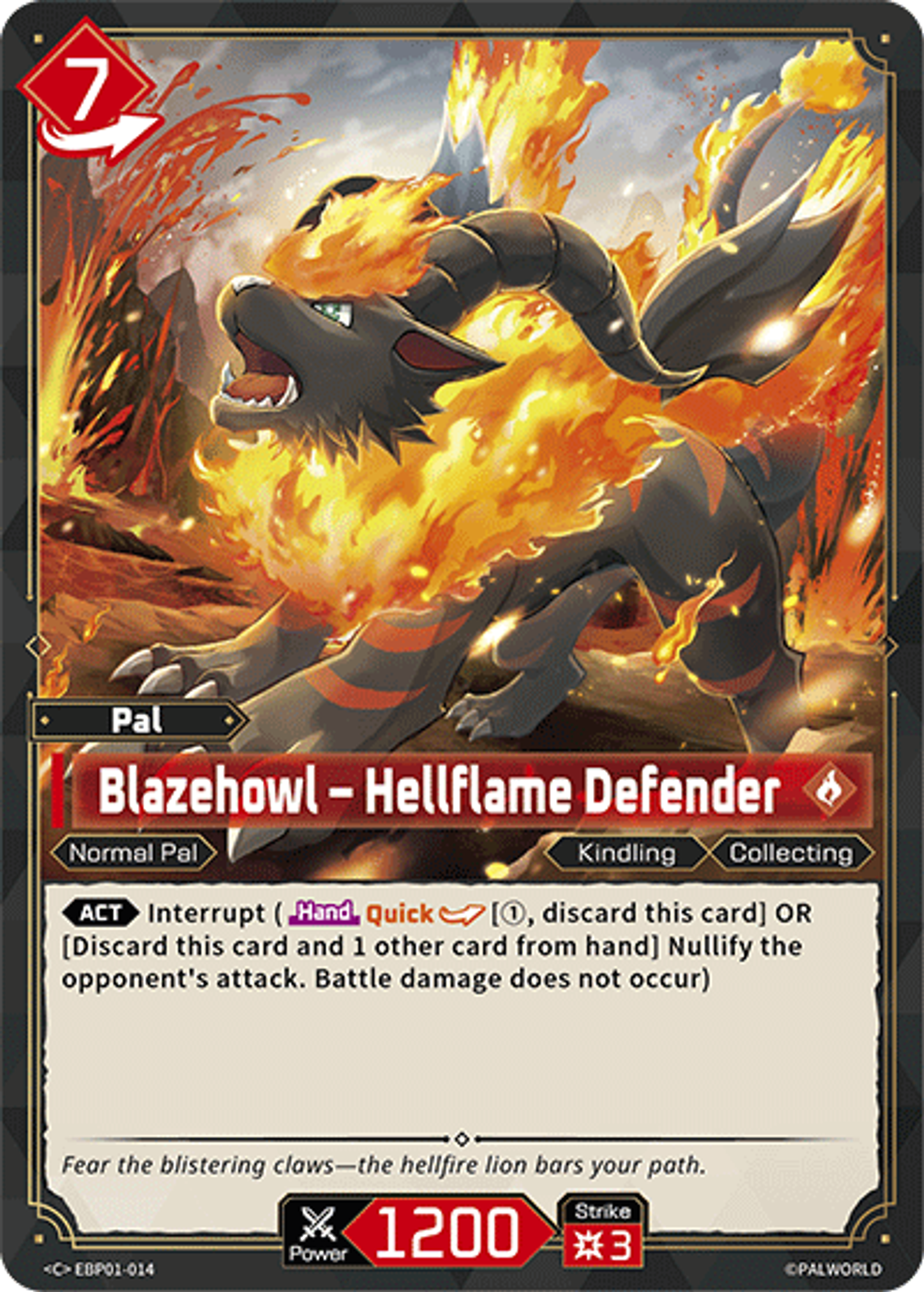 Blazehowl – Hellflame Defender — Dawn of Palpagos — Palworld TCG